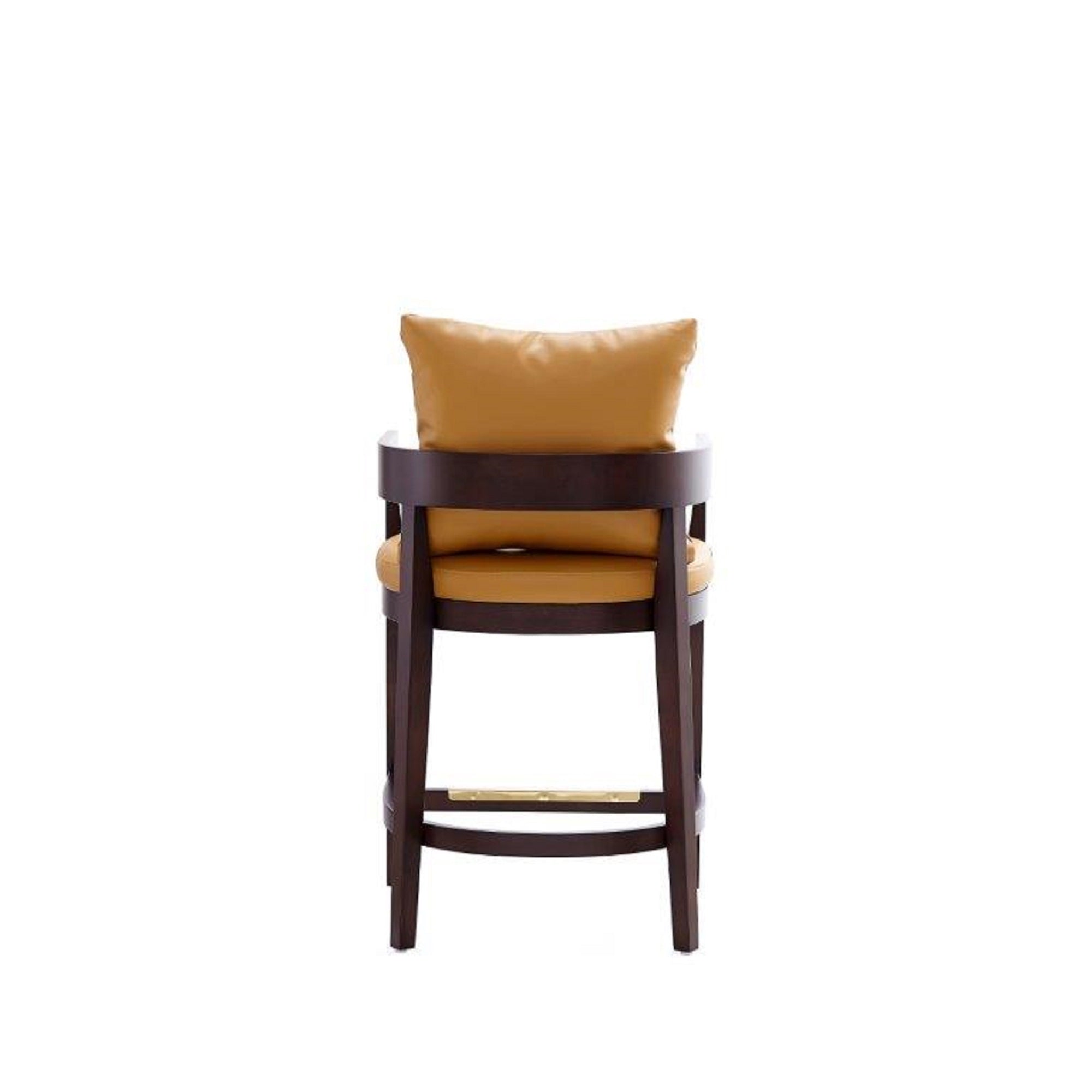Ritz Camel Counter Stool | Modern Vegan Leather Upholstered Seating | MidinMod