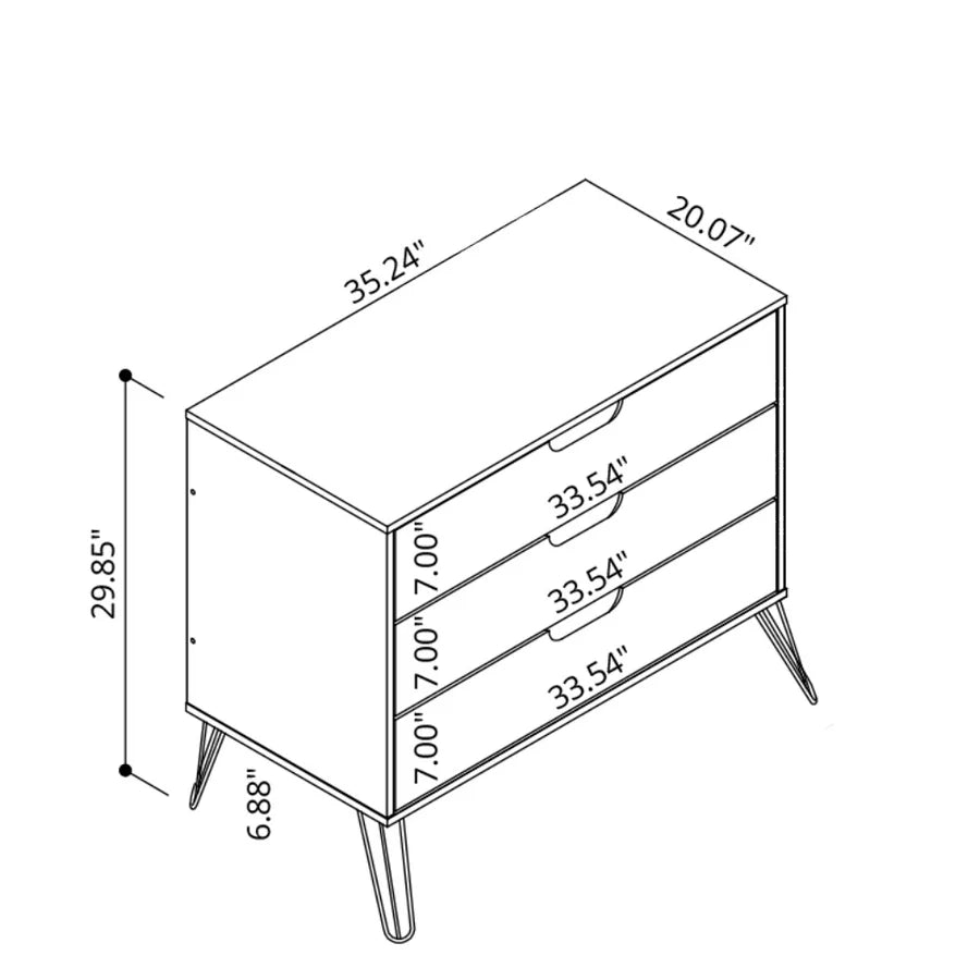 Rockefeller Modern Black Dresser | Mid-Century Bedroom Storage | MidinMod