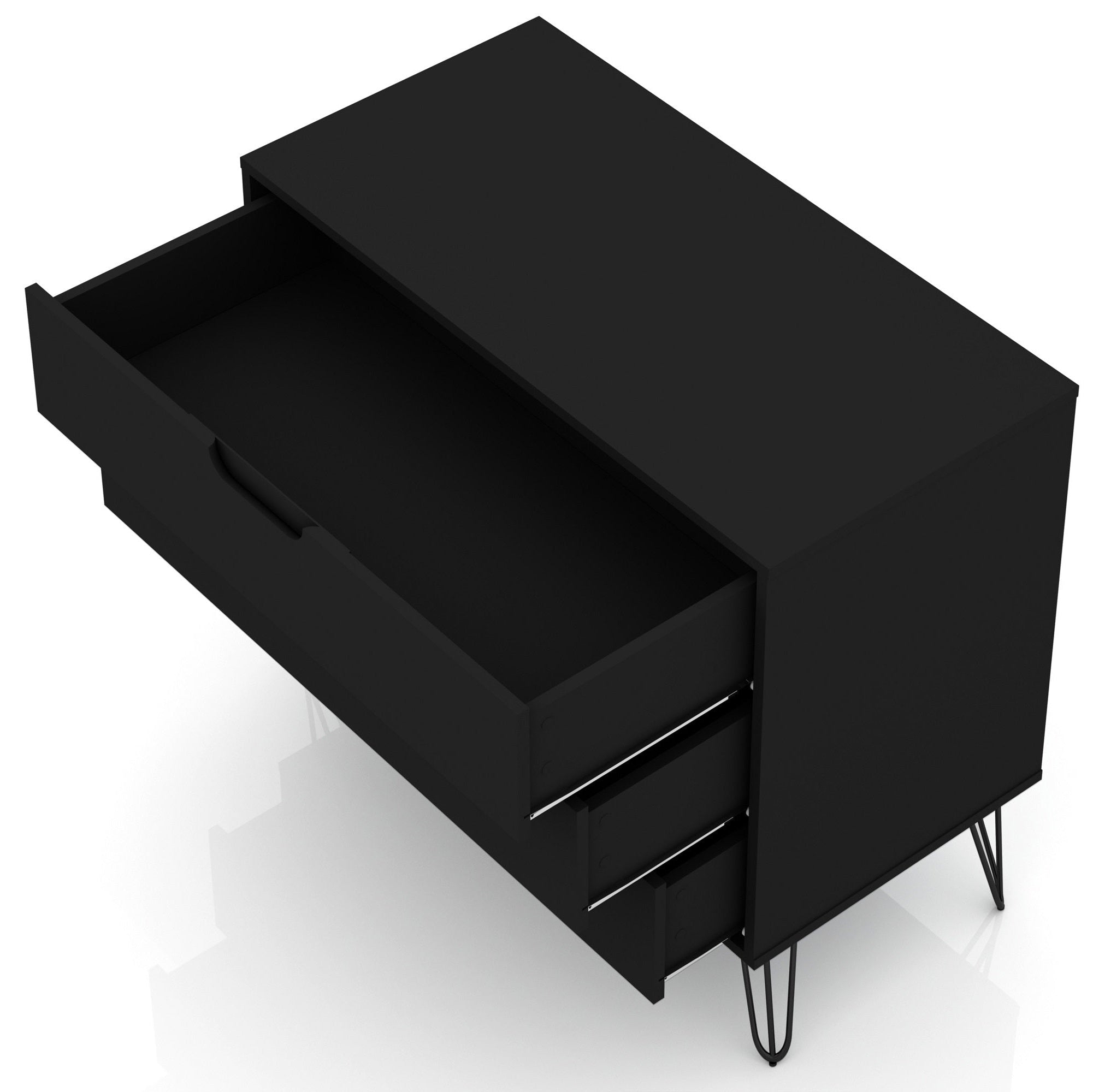 Rockefeller Modern Black Dresser | Mid-Century Bedroom Storage | MidinMod