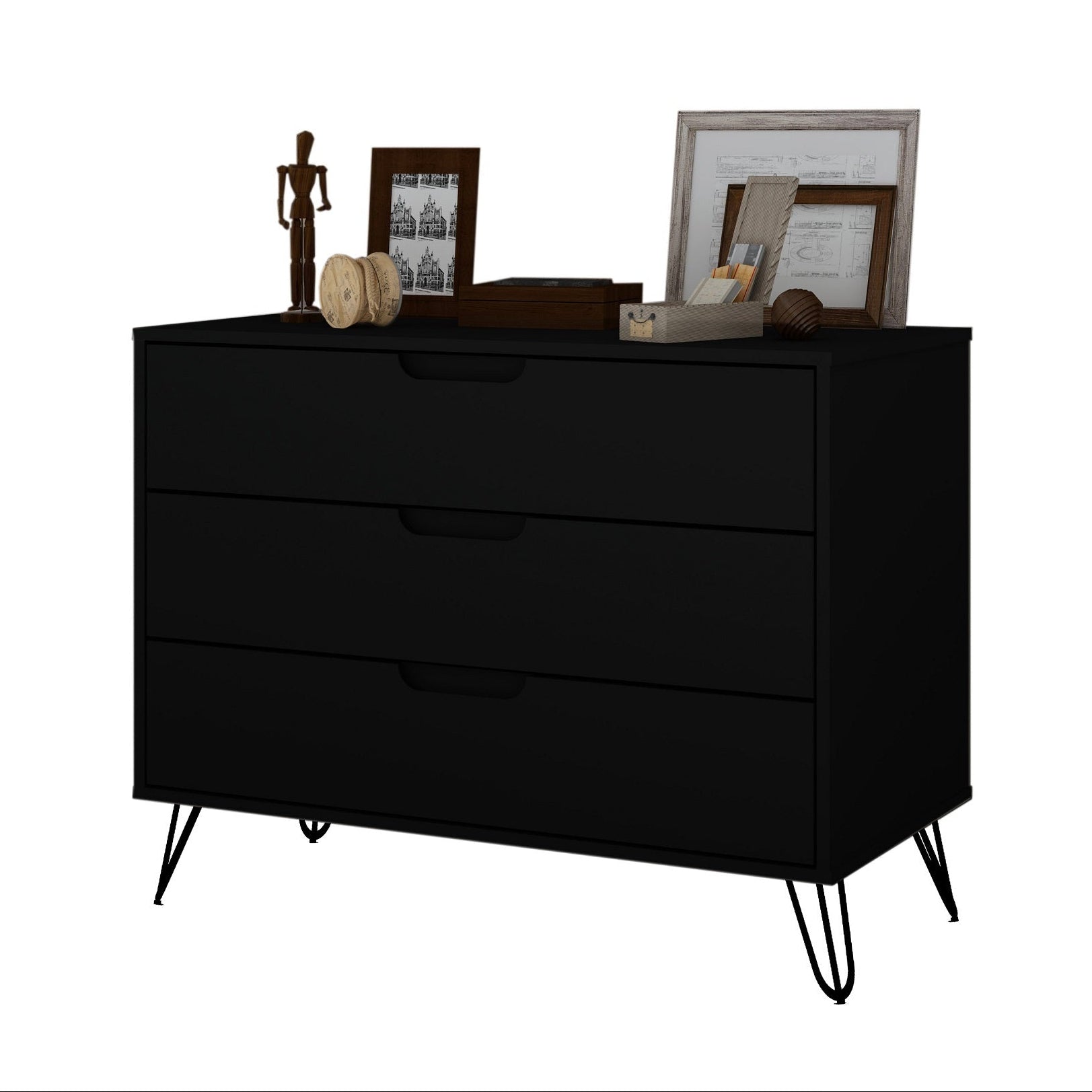 Rockefeller Modern Black Dresser | Mid-Century Bedroom Storage | MidinMod