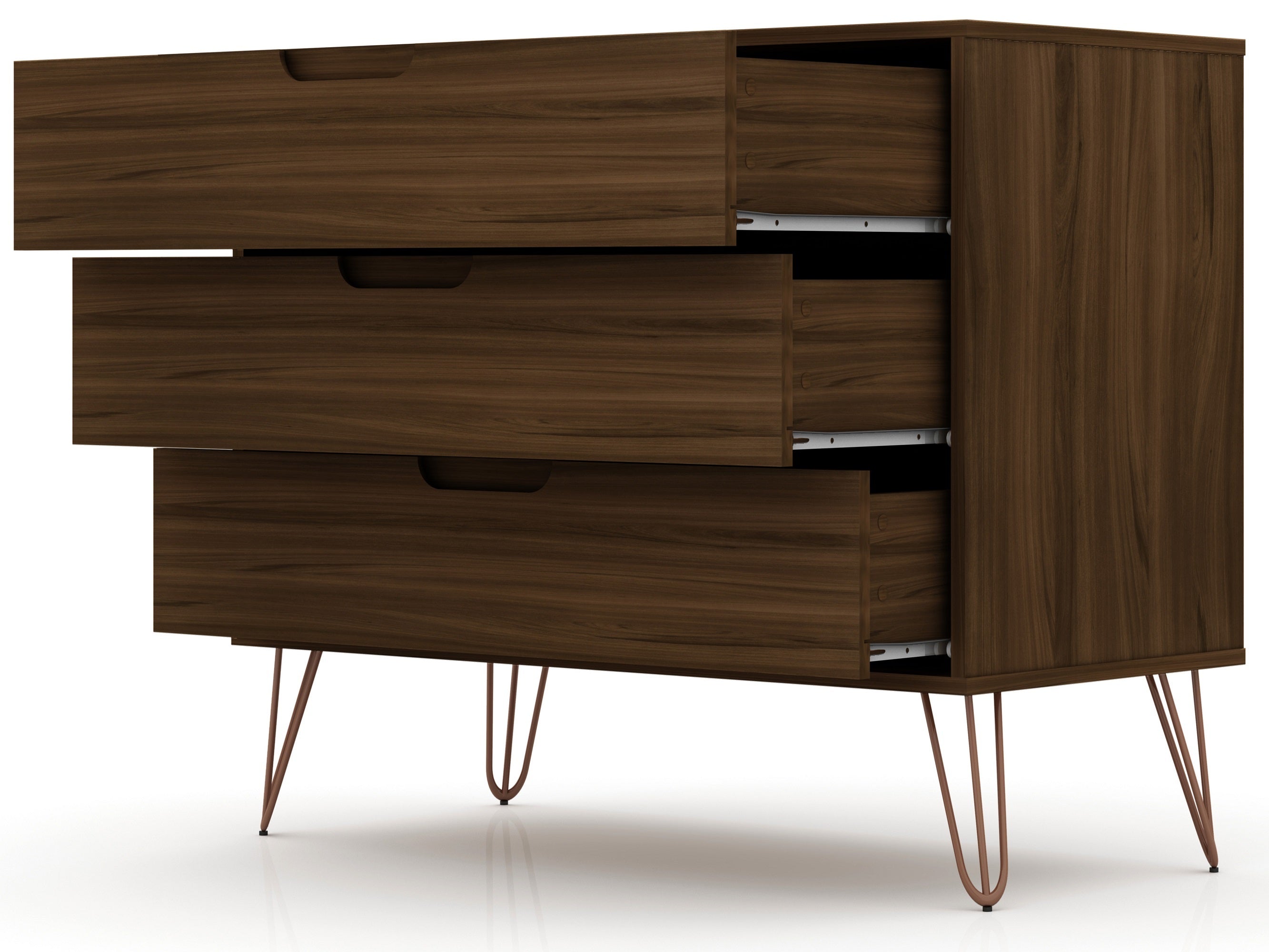 Rockefeller Chestnut Brown Dresser | Modern Wood Bedroom Chest & Storage Solution | MidinMod