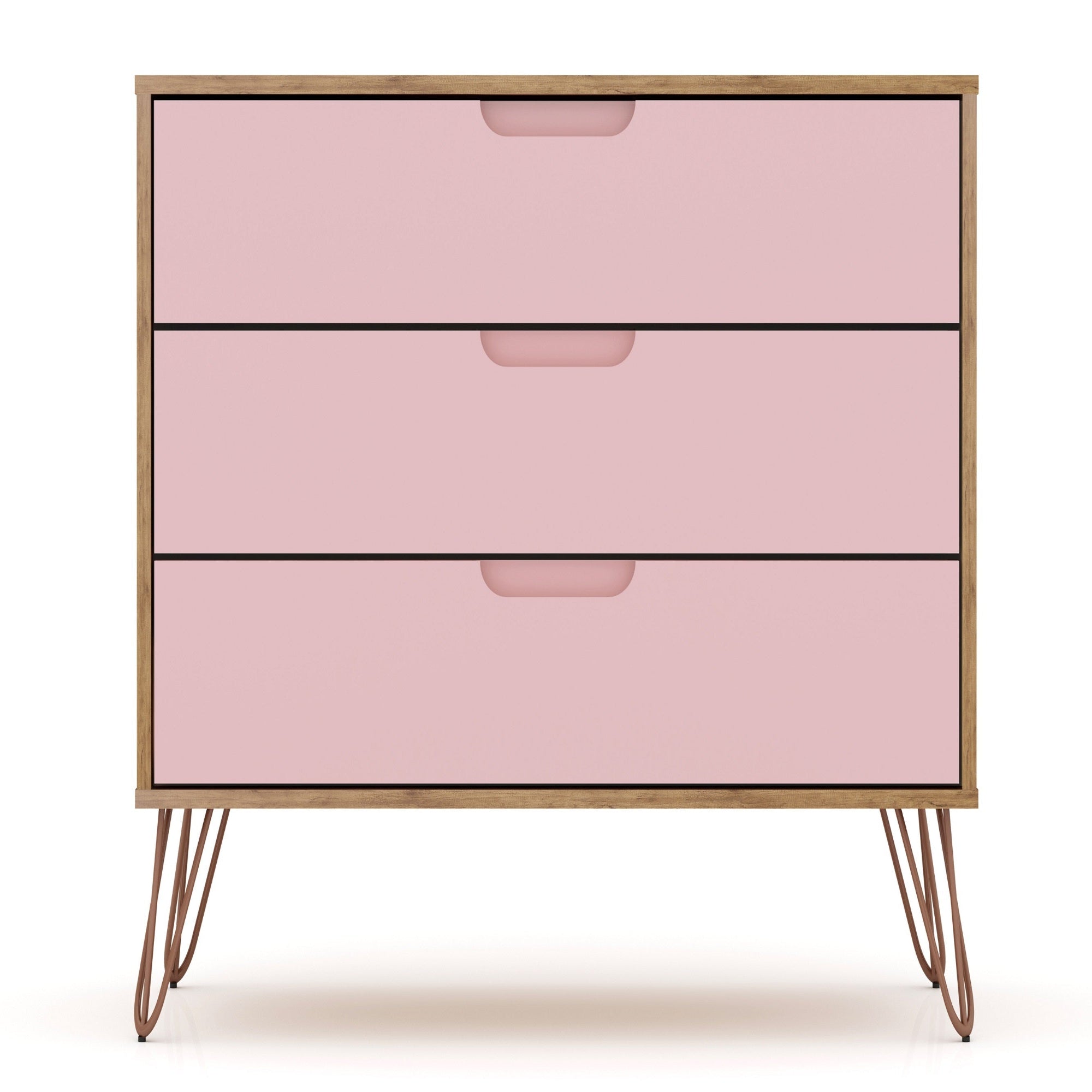 Rockefeller Rose Pink Dresser | Modern Nature Wood & Pink Bedroom Chest | MidinMod