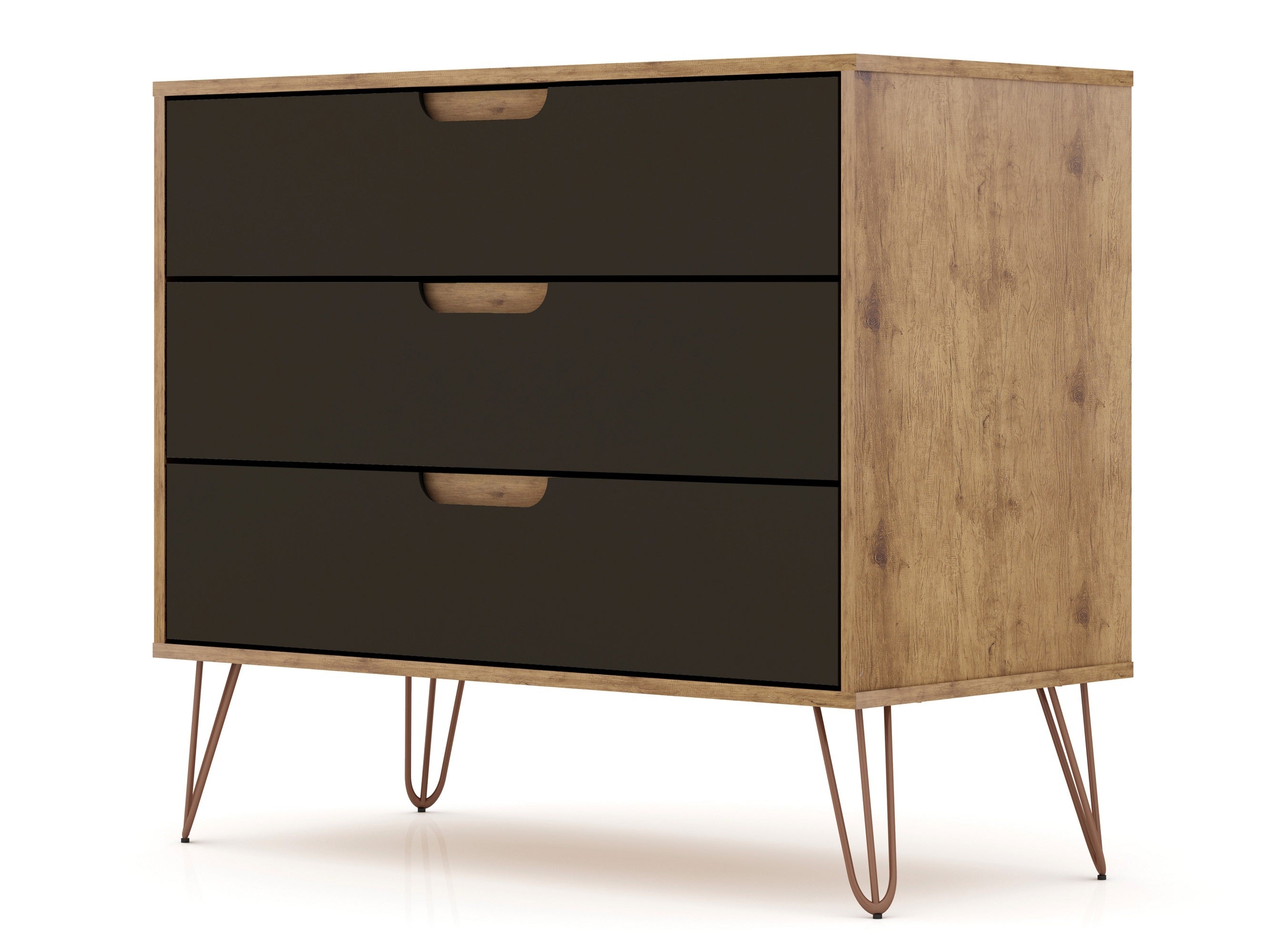 Rockefeller Dresser in Nature and Textured Gray | Modern Mid-Century Storage Chest | MidinMod