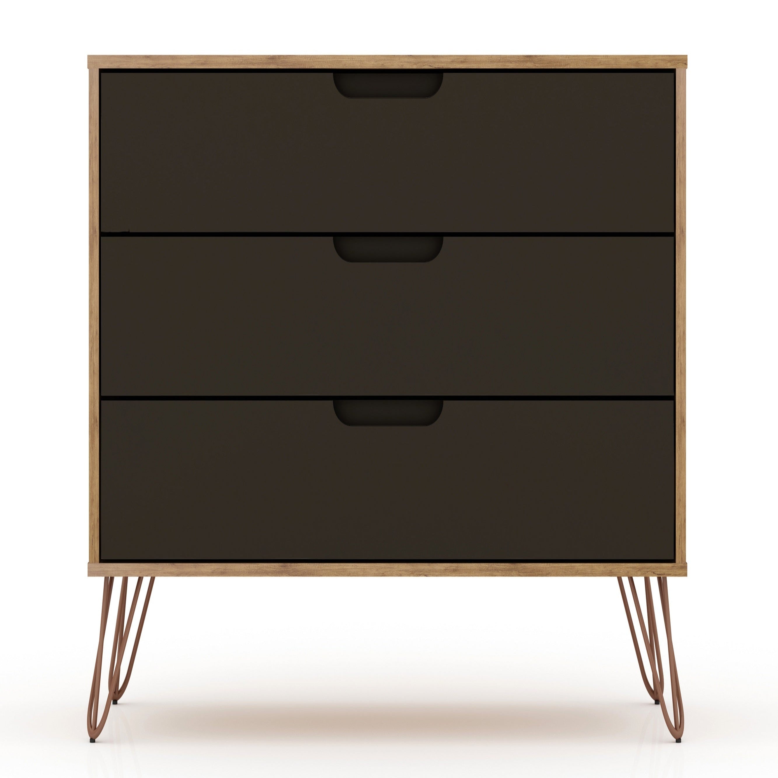 Rockefeller Dresser in Nature and Textured Gray | Modern Mid-Century Storage Chest | MidinMod