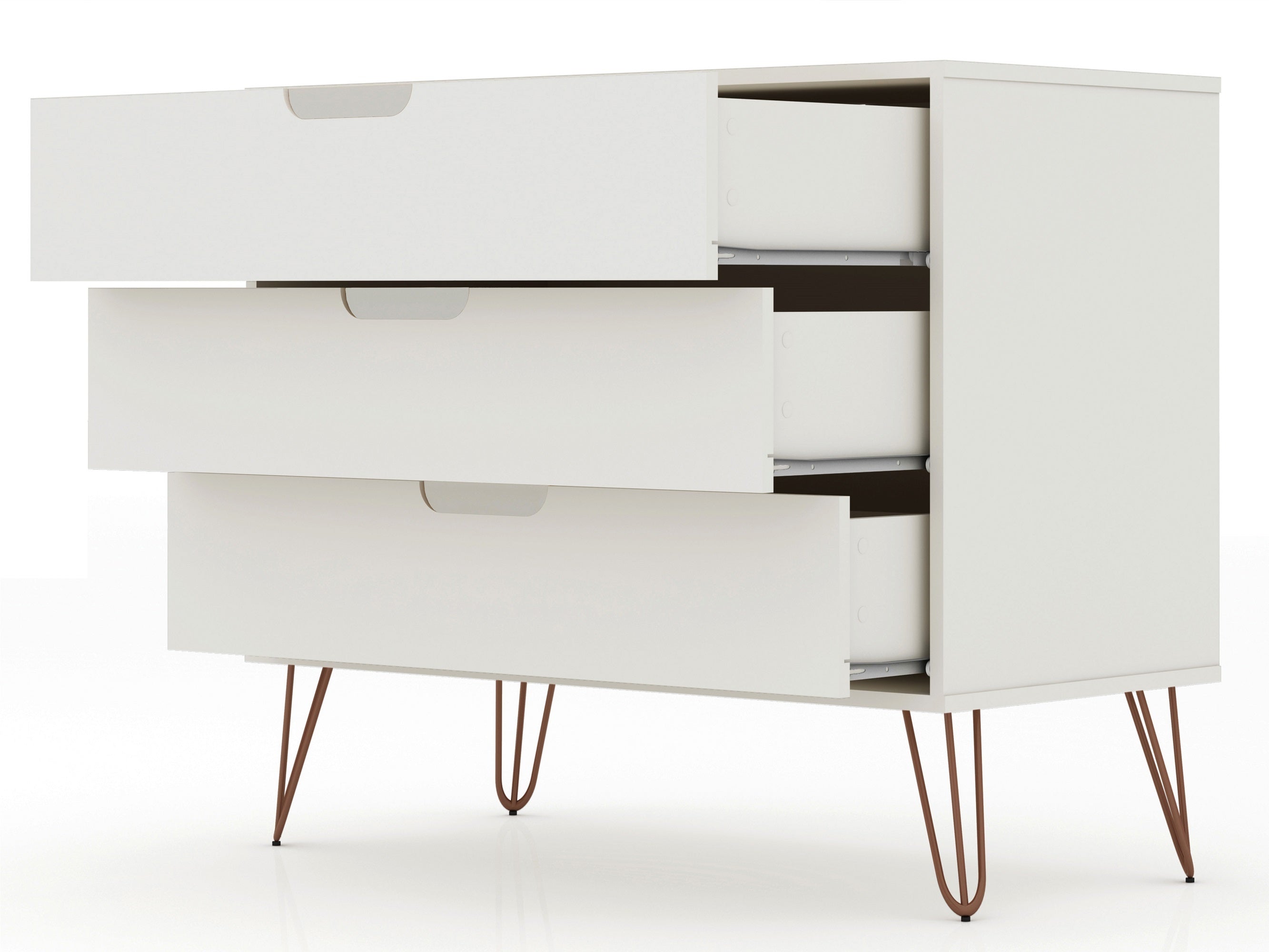 Rockefeller White Dresser | Modern Bedroom Chest & Practical Storage Solution | MidinMod