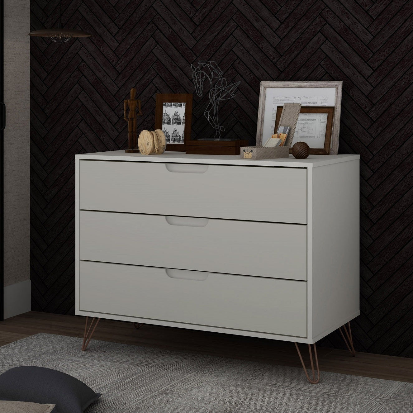 Rockefeller White Dresser | Modern Bedroom Chest & Practical Storage Solution | MidinMod