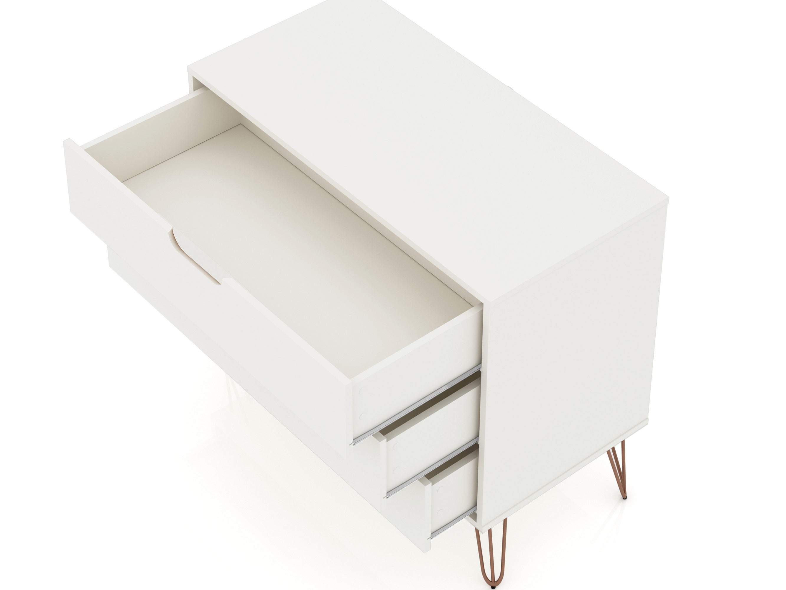 Rockefeller White Dresser | Modern Bedroom Chest & Minimalist Storage Solution | MidinMod