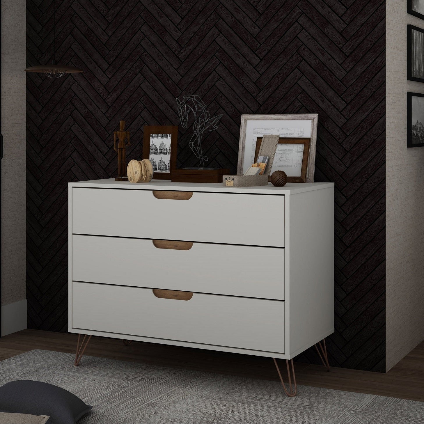 Rockefeller White Dresser | Modern Bedroom Chest & Practical Storage Solution | MidinMod