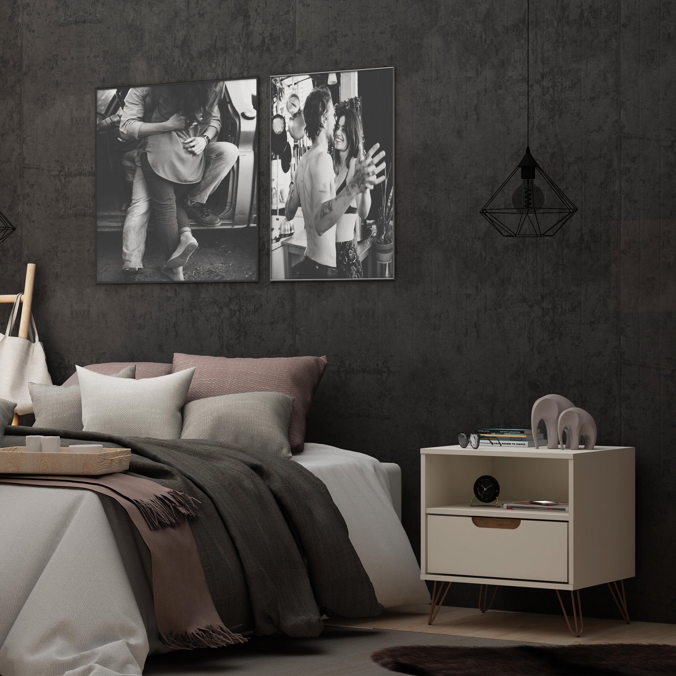 Rockefeller 1.0 Off-White Nightstand | Modern Bedside Storage Table | MidinMod