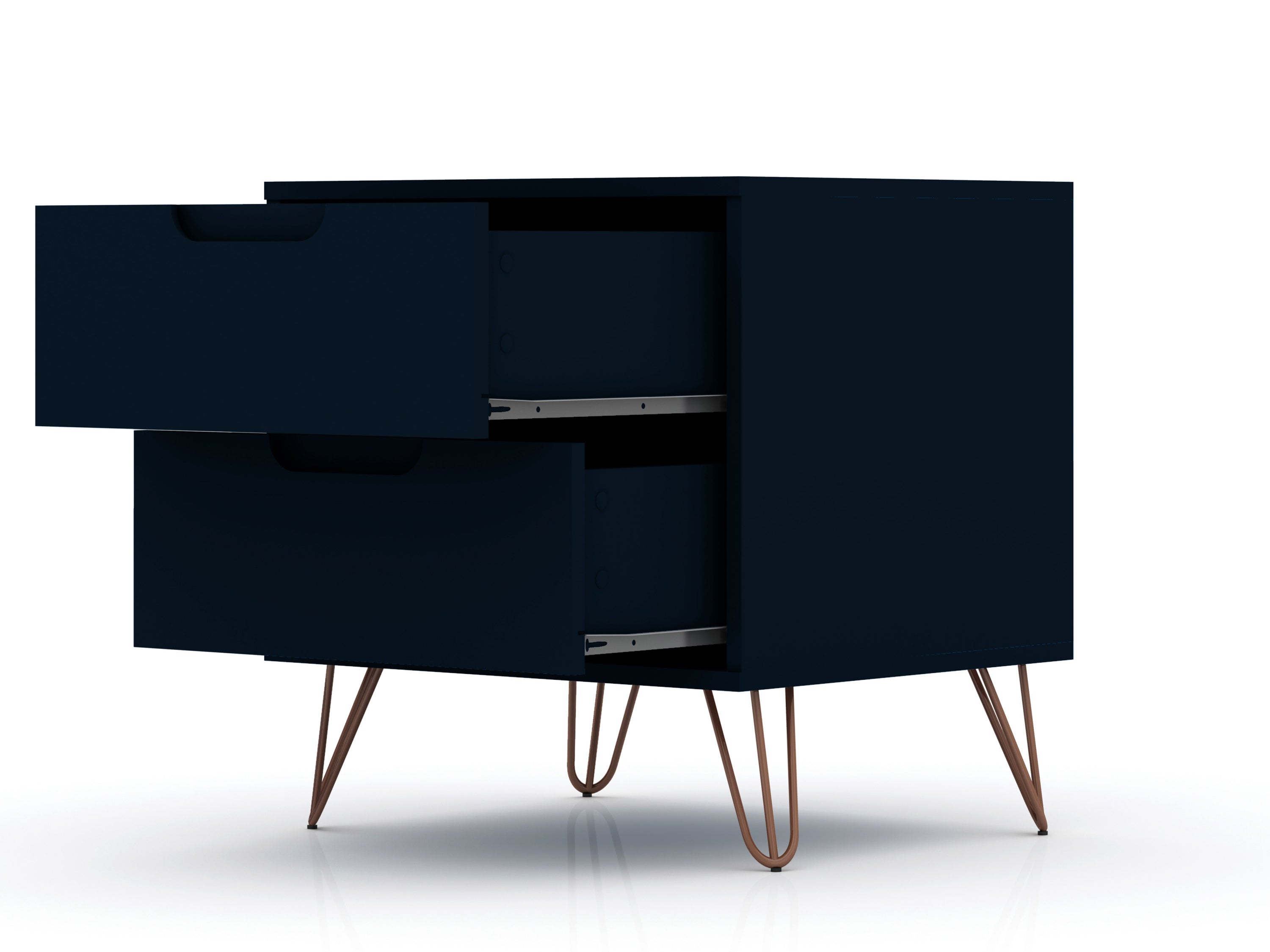 Rockefeller 2.0 Black Nightstand | Modern Bedside Storage Table | MidinMod