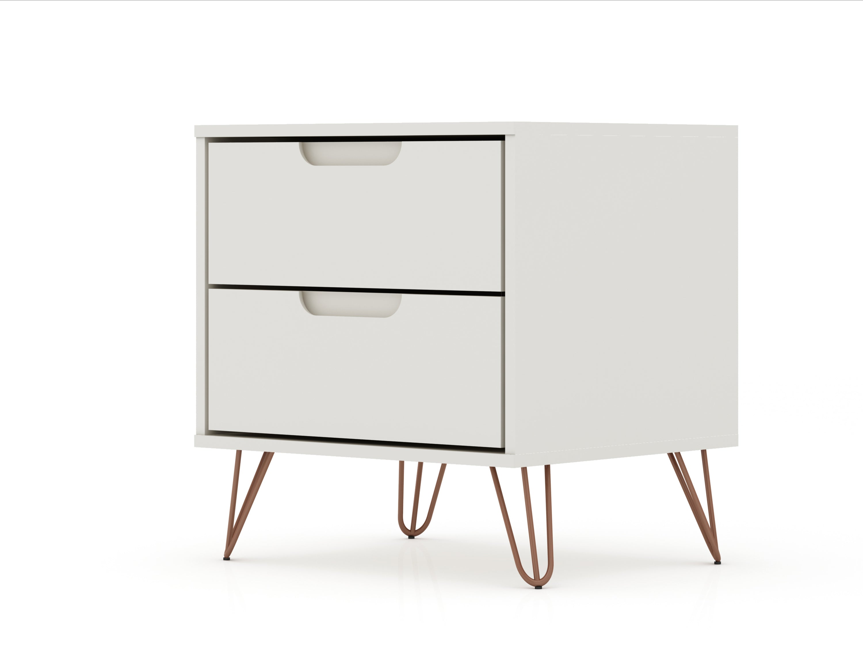 Rockefeller 2.0 Nightstand in Off-White | Modern Bedside Storage Table | MidinMod