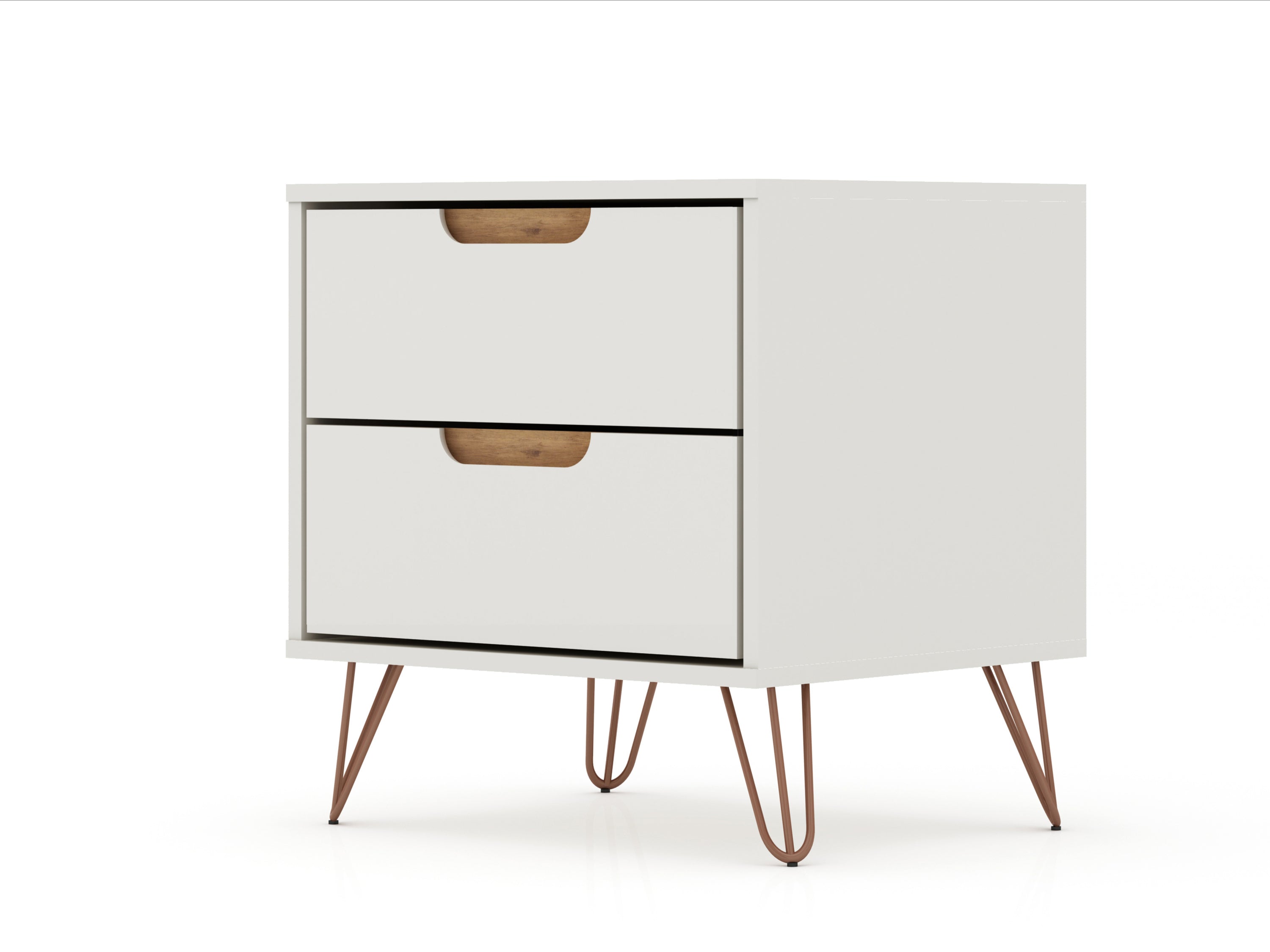 Rockefeller 2.0 Nightstand in Off-White | Modern Bedside Storage Table | MidinMod