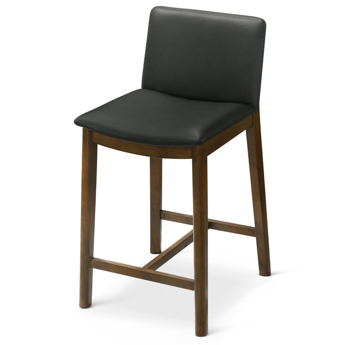 Sheldon Black Leather Counter Chair
