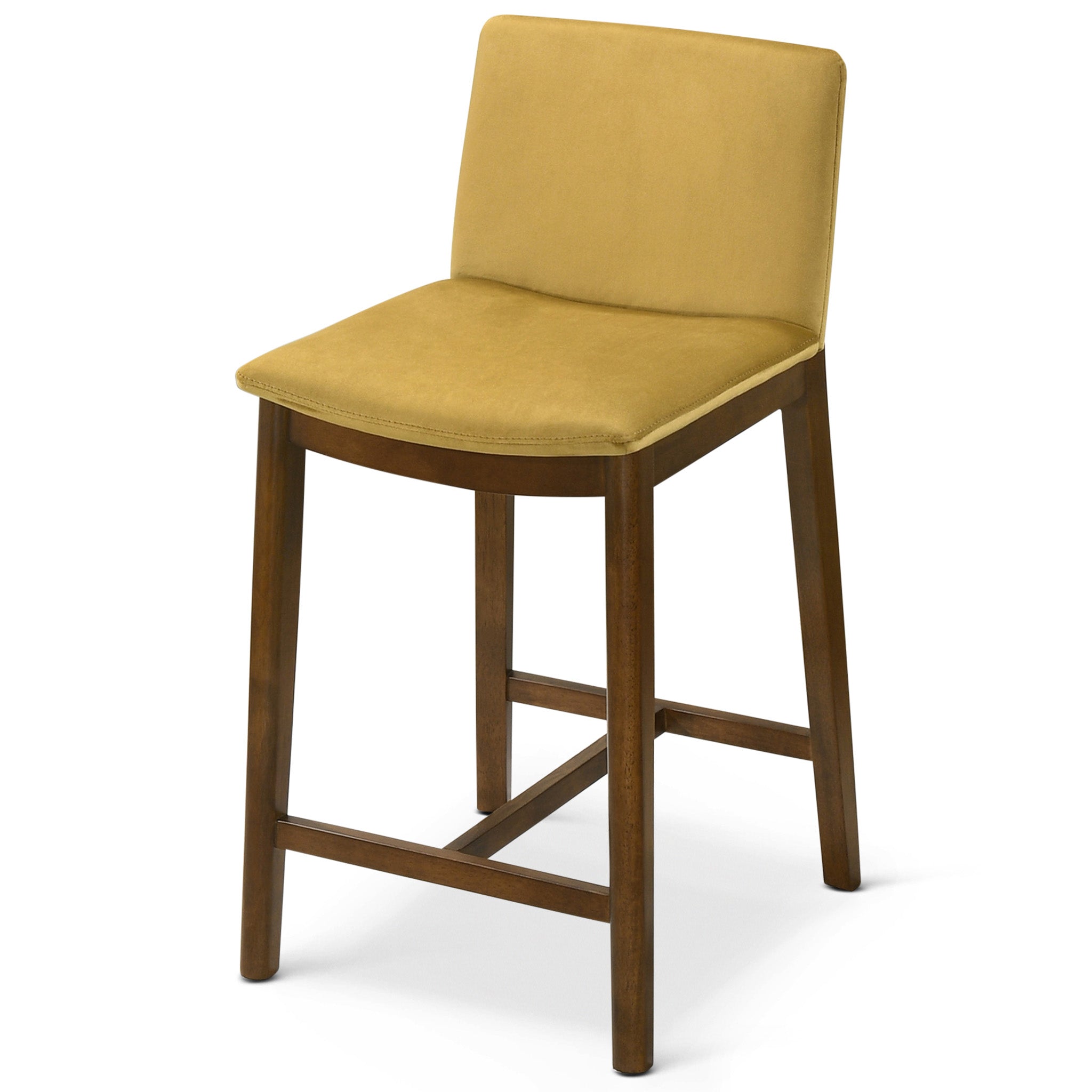 Sheldon Dark Yellow Velvet Counter Chair - MidinMod