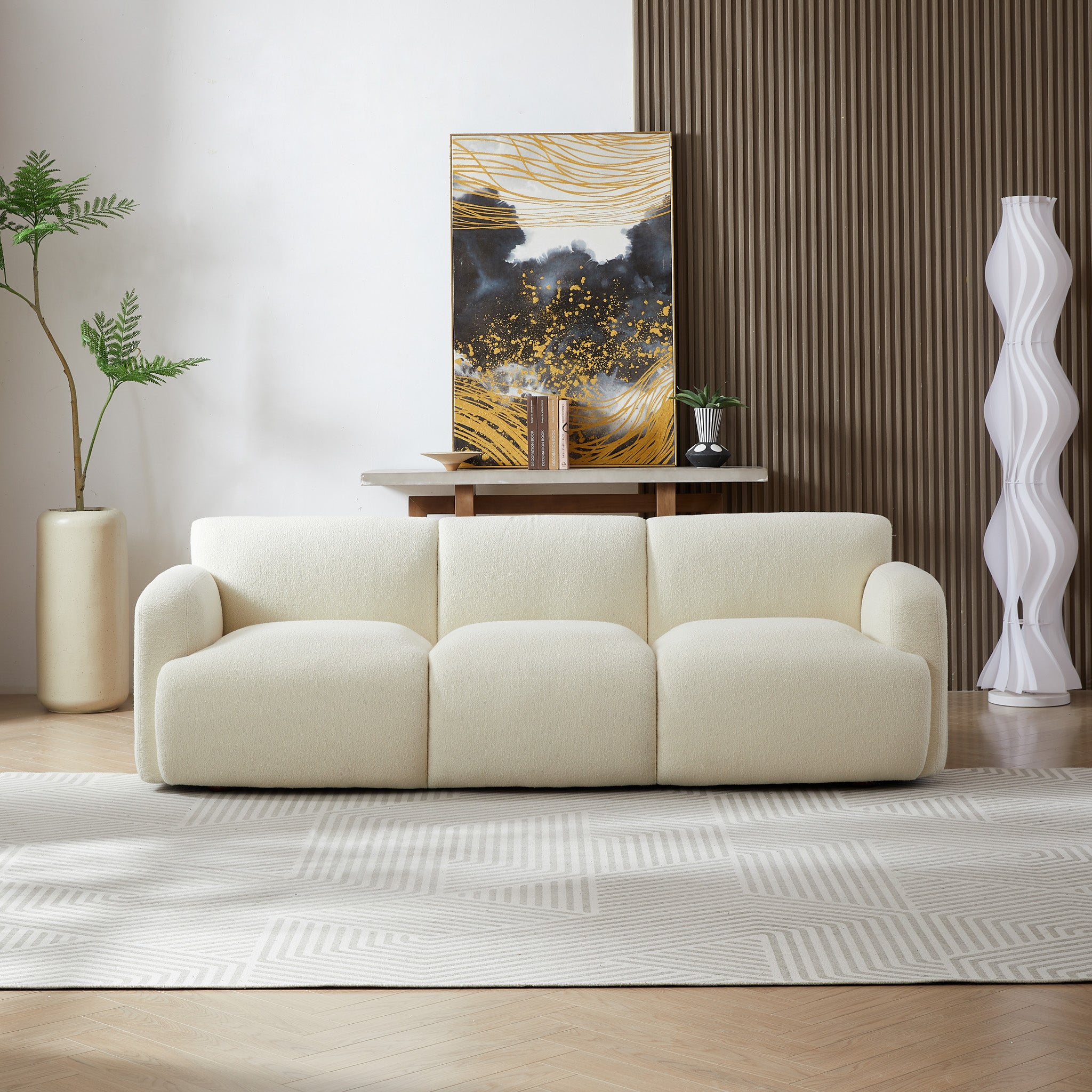 Sonomo Cream Boucle Sofa - MidinMod