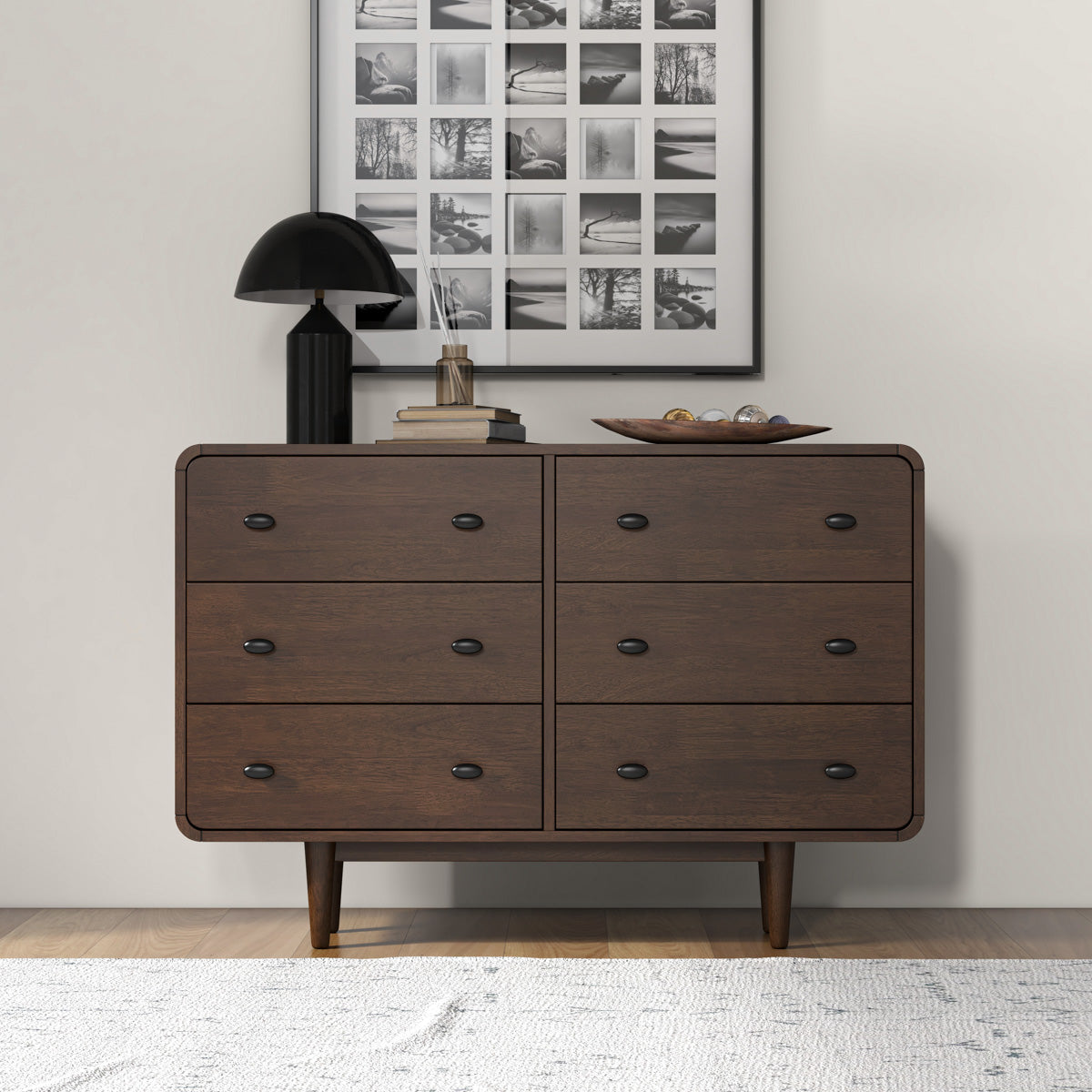Stein Mid-Century Modern Solid Wood Dresser in Walnut | MidinMod