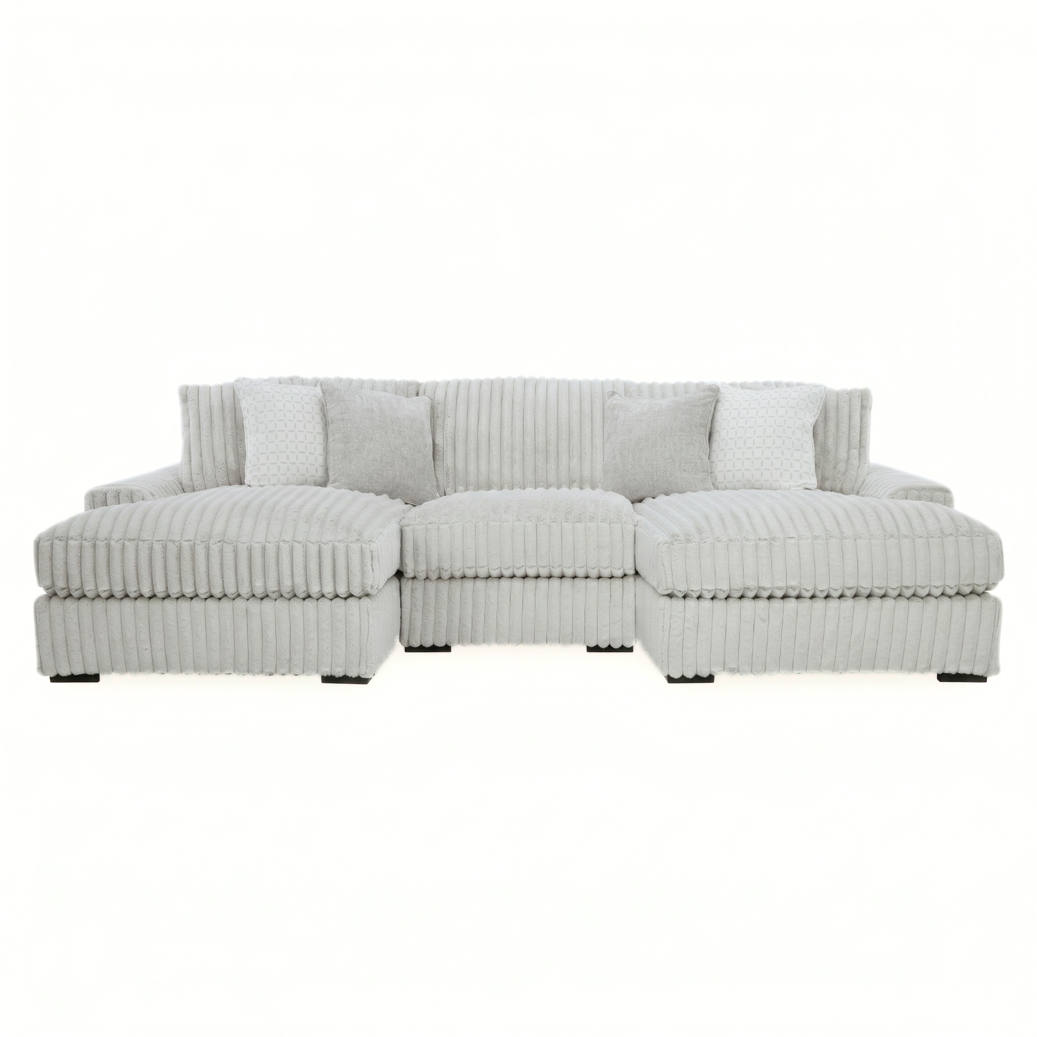 Stupendous 3-Piece Sectional with Double Chaise