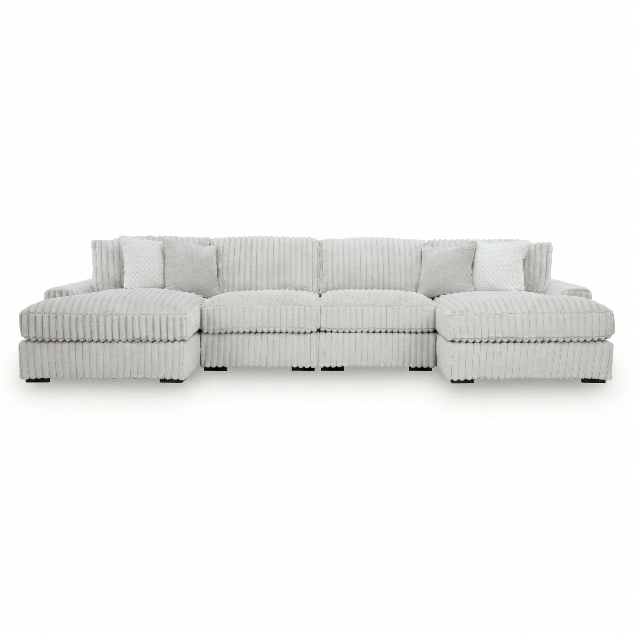 Stupendous 4-Piece Sectional with Double Chaise