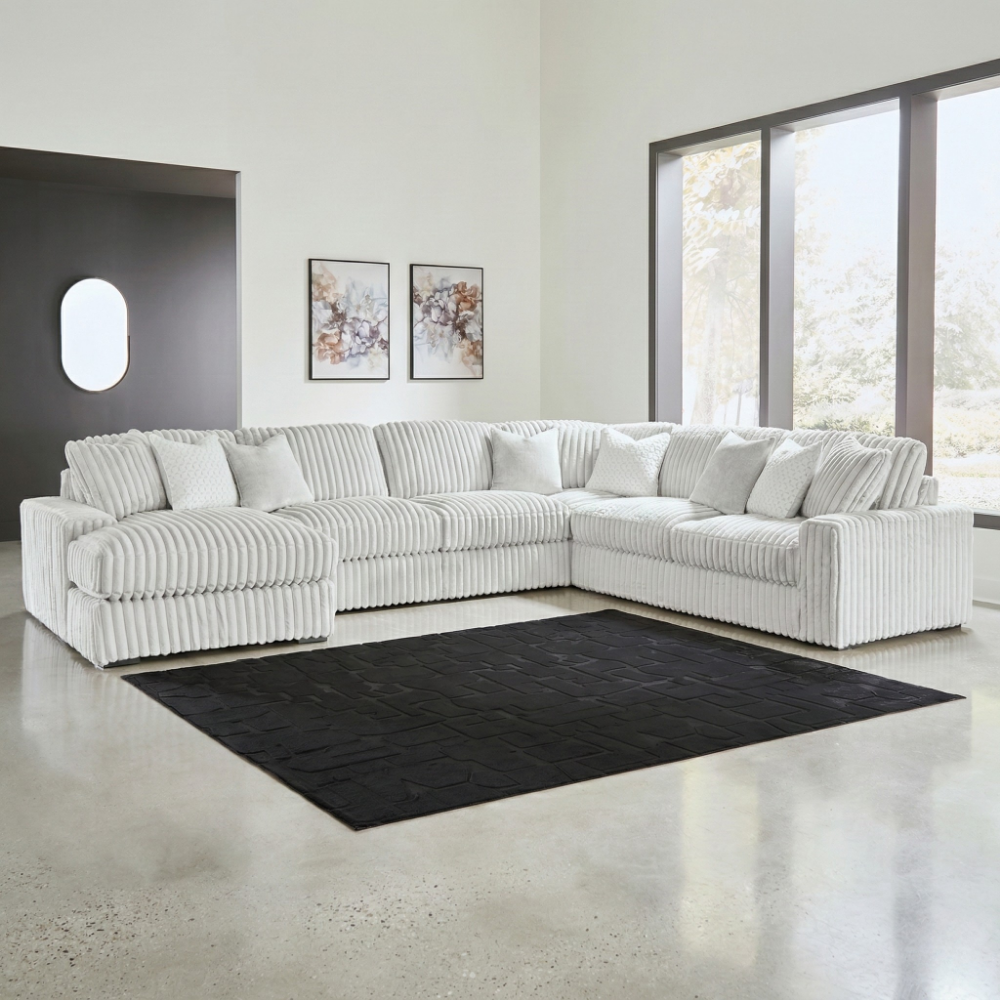 Stupendous 5-Piece Sectional with Left Chaise