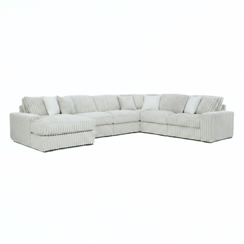 Stupendous 6-Piece Sectional with Left Chaise