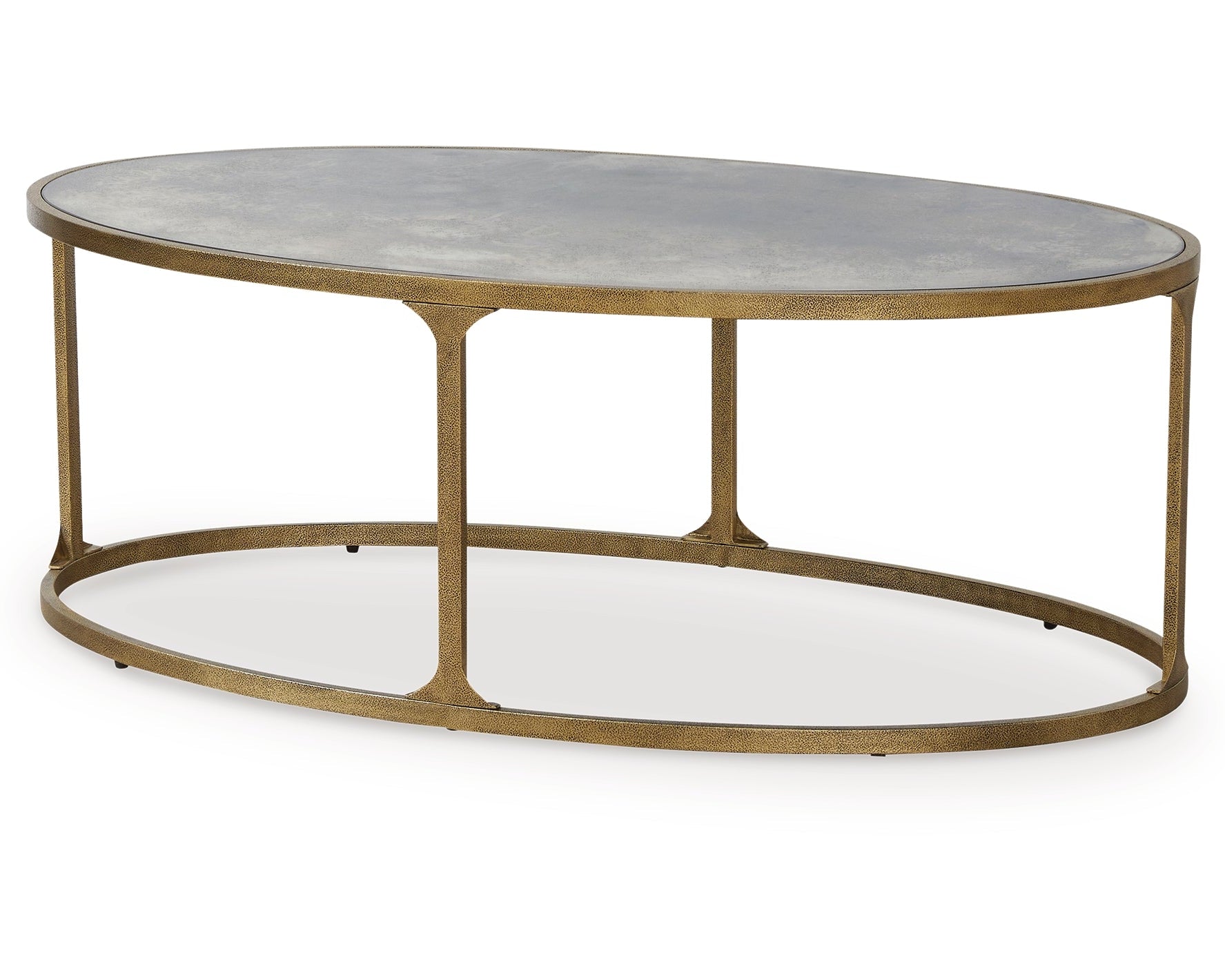 Korajane Oval Cocktail Table - Gold