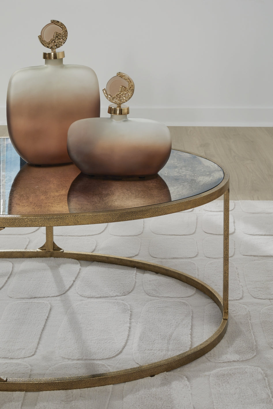 Korajane Oval Cocktail Table - Gold