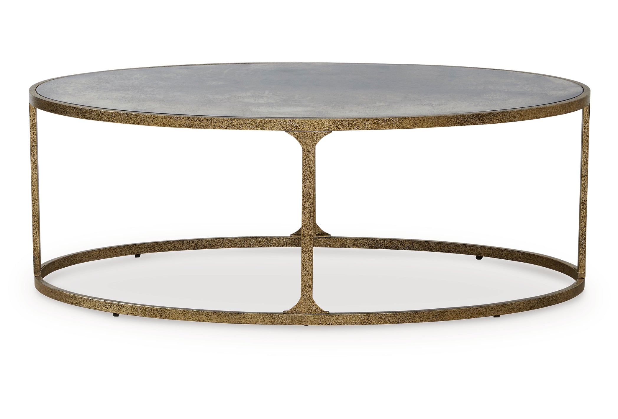 Korajane Oval Cocktail Table - Gold