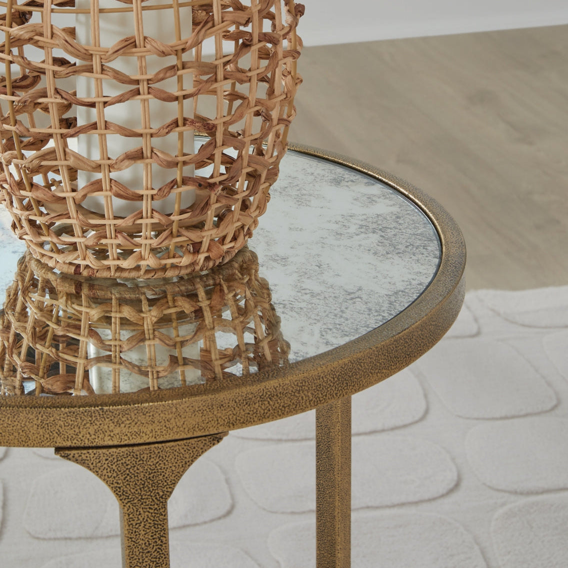 Korajane Round End Table - Gold