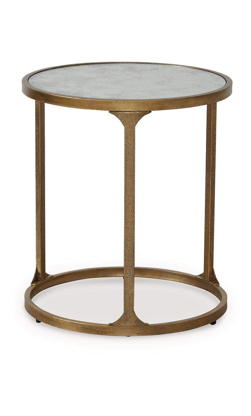 Korajane Round End Table - Gold