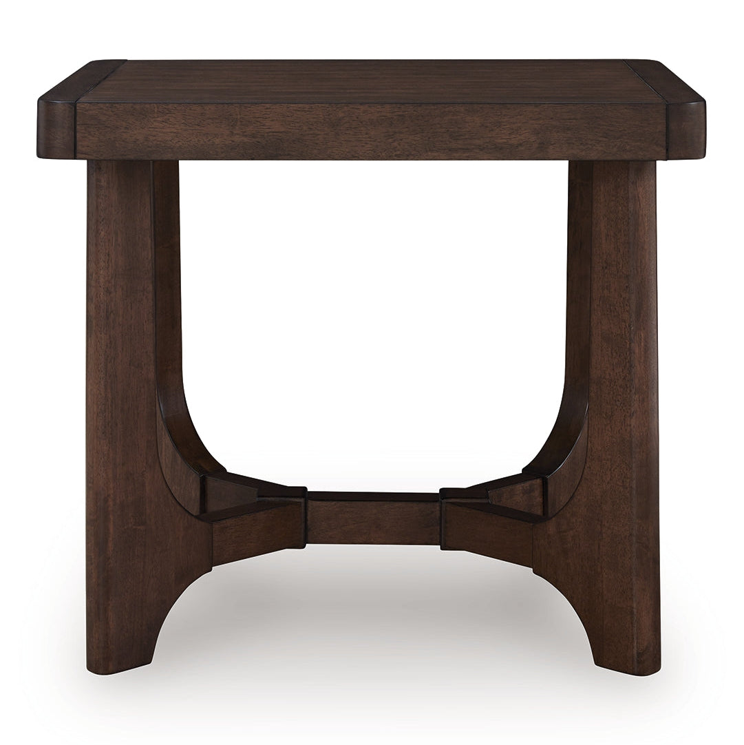 Korestone Rectangular End Table - Brown
