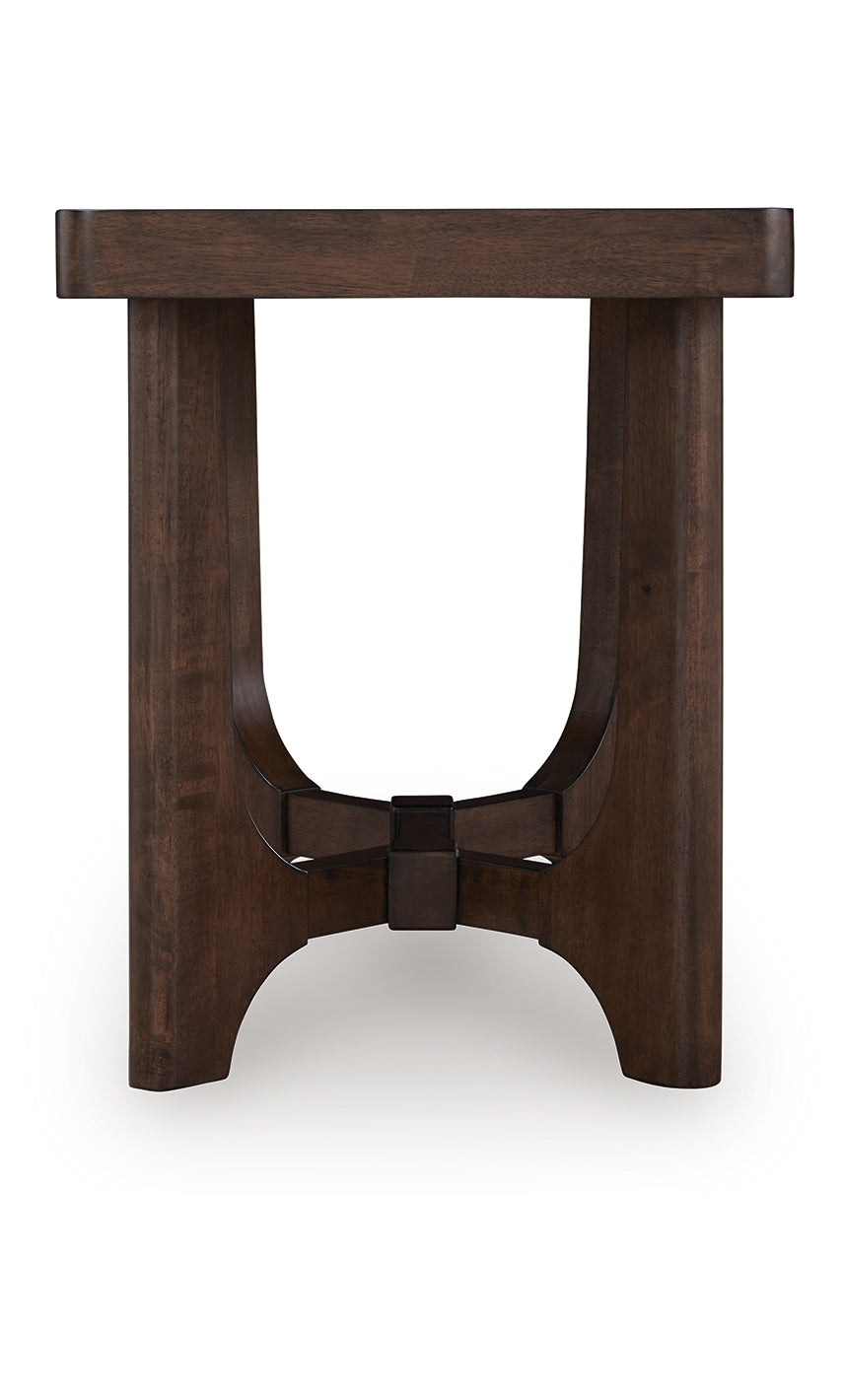 Korestone Rectangular End Table - Brown