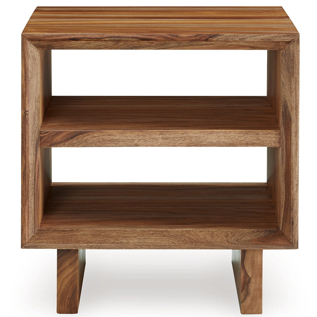 Dressonni Square End Table - Natural