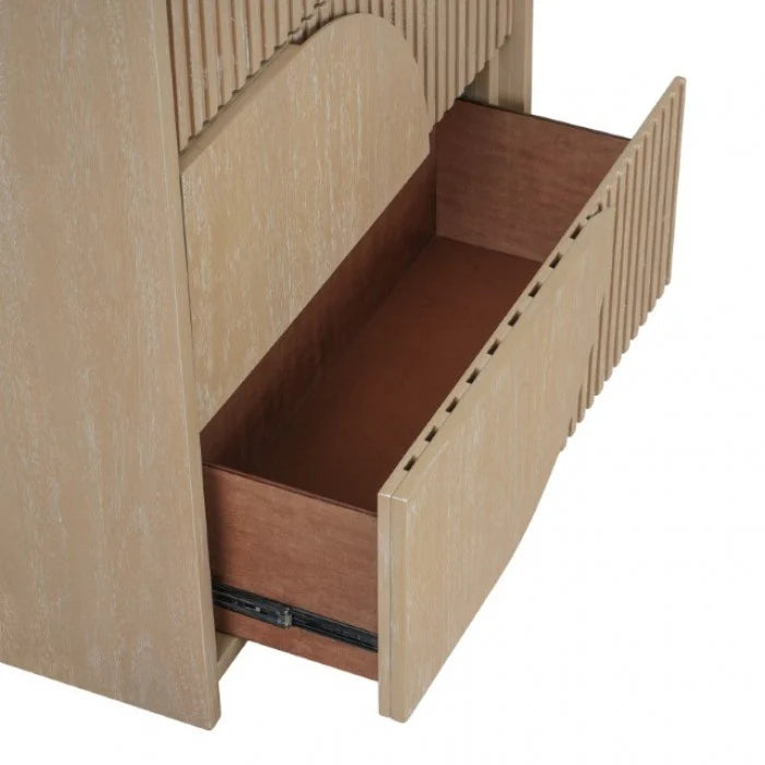 Tangentry Modern Natural Rubberwood Chest by Furniture of America