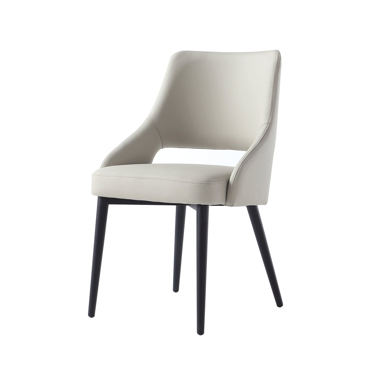 Tremont Stone Gray Dining Chair | Modern Leather Upholstered Seating | MidinMod