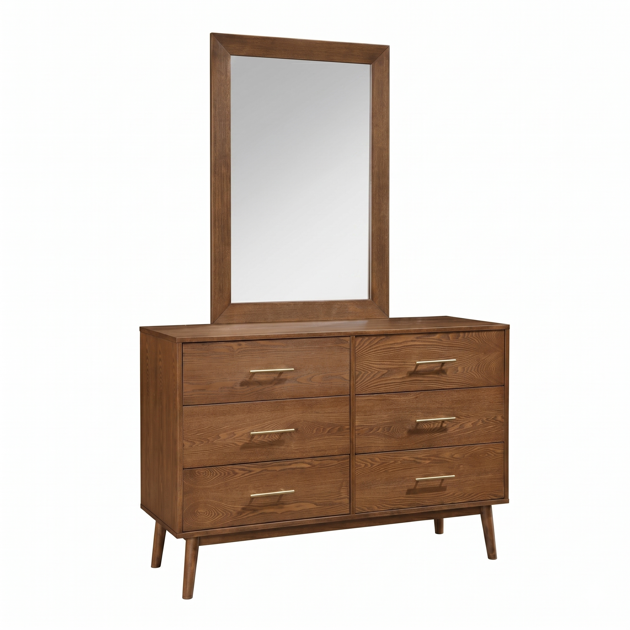 Tromso Walnut Dresser | Mid-Century Modern Solid Wood Dresser | MidinMod