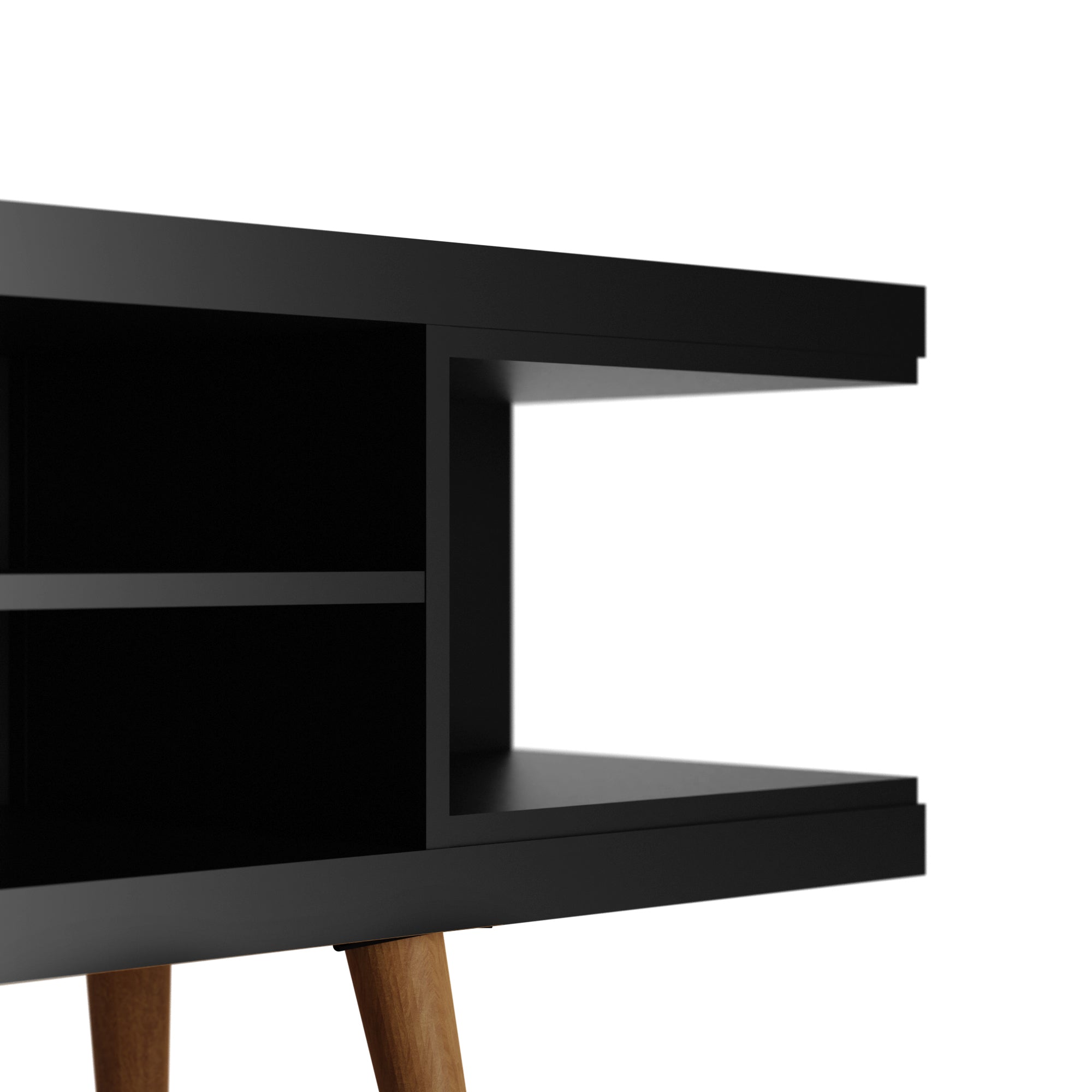 Utopia Modern Black Solid Wood TV Stand | MidinMod