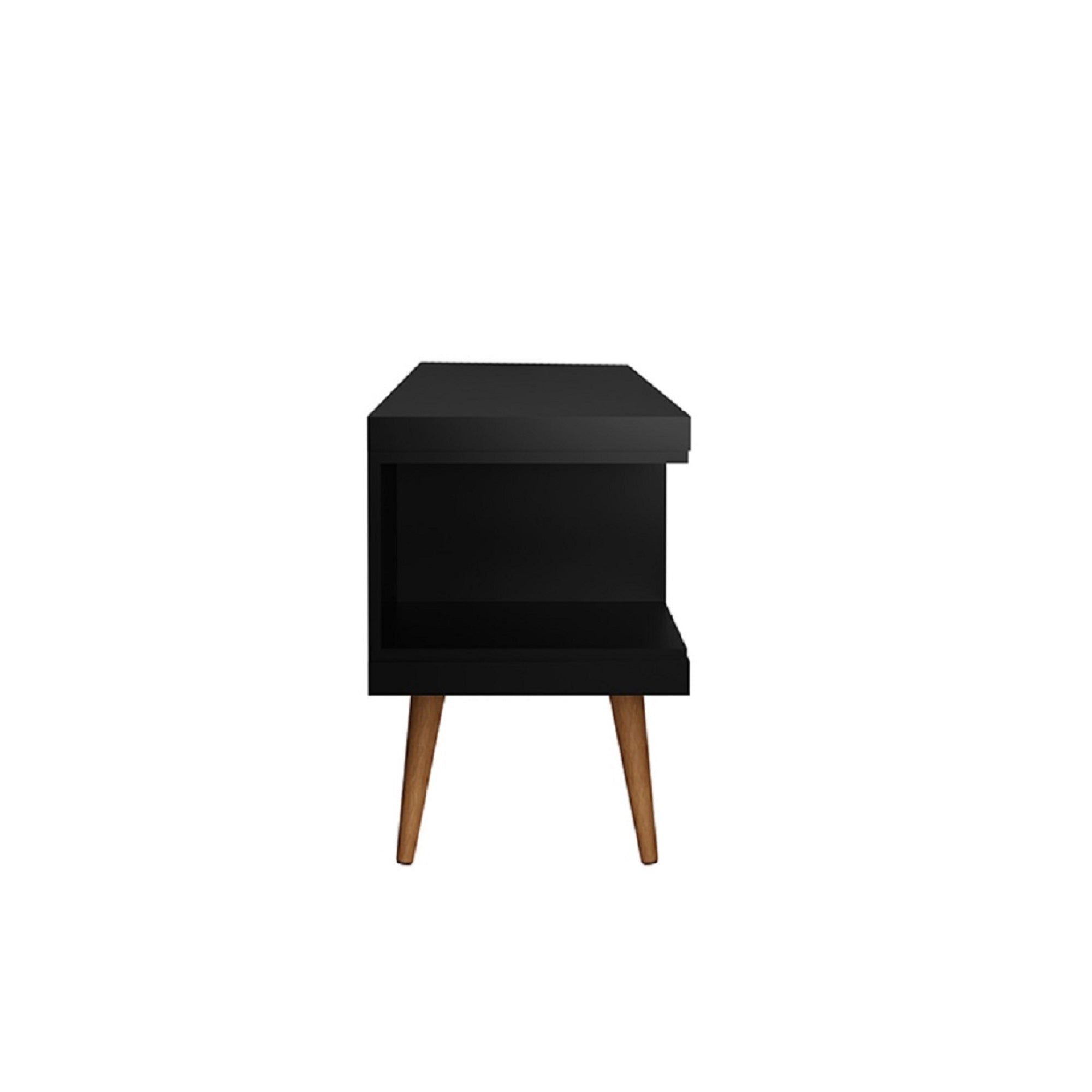 Utopia Modern Black Solid Wood TV Stand | MidinMod