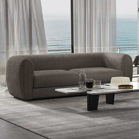 Verdal Charcoal Gray Sofa | Contemporary Tuxedo Boucle Sofa | MidinMod