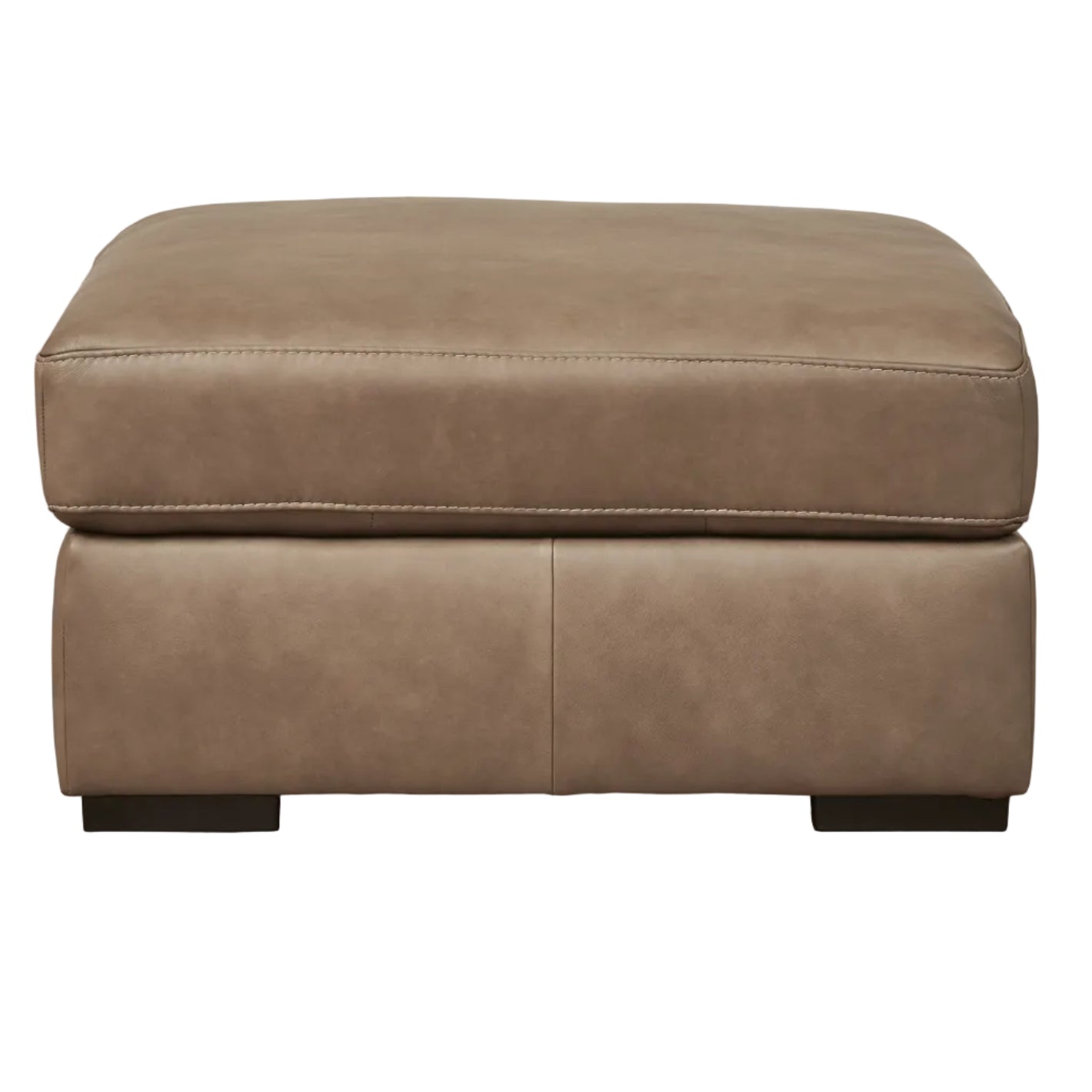 Veronella Oversized Accent Ottoman in Brown | Contemporary Leather Seating | MidinMod