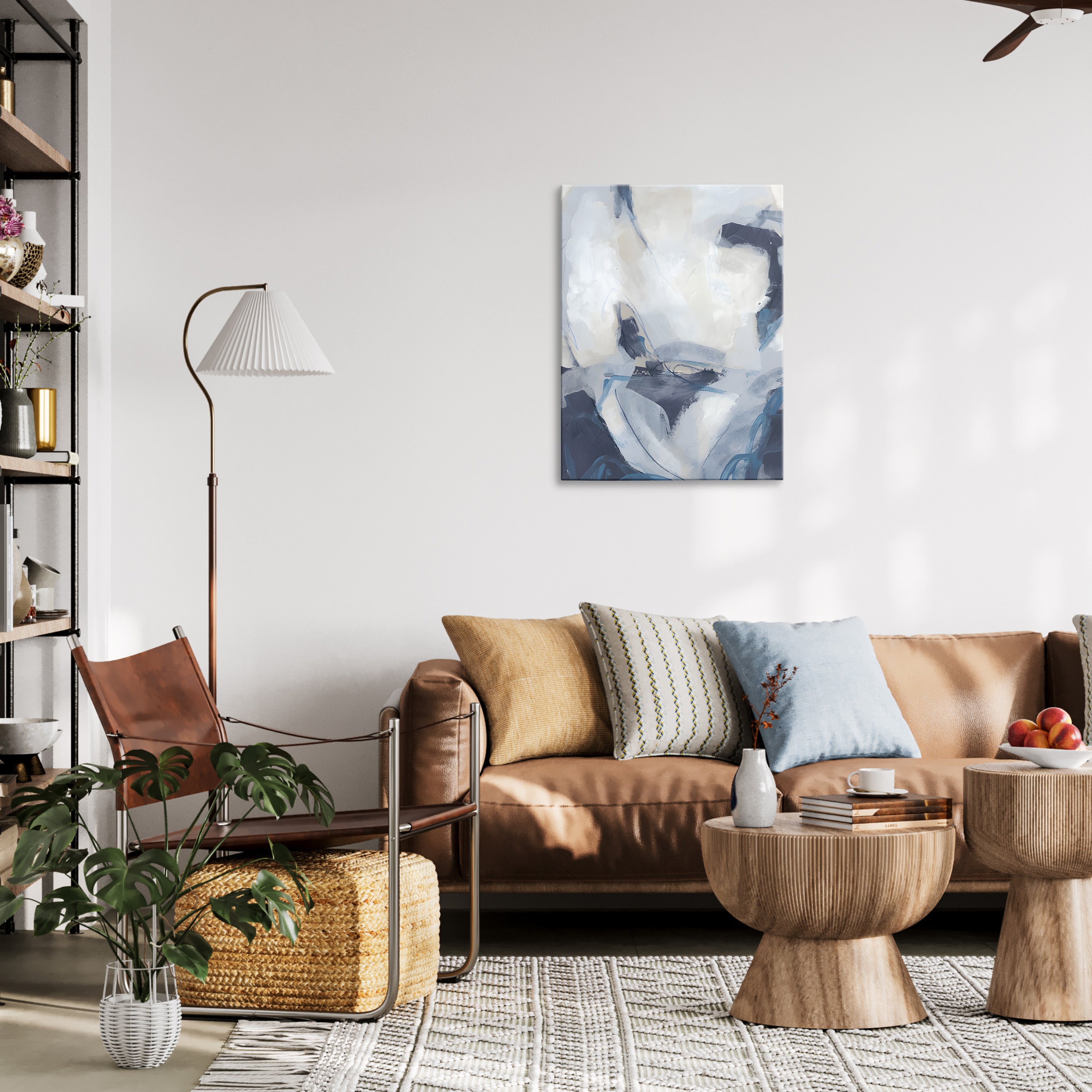 Blue Process Abstract Wall Art
