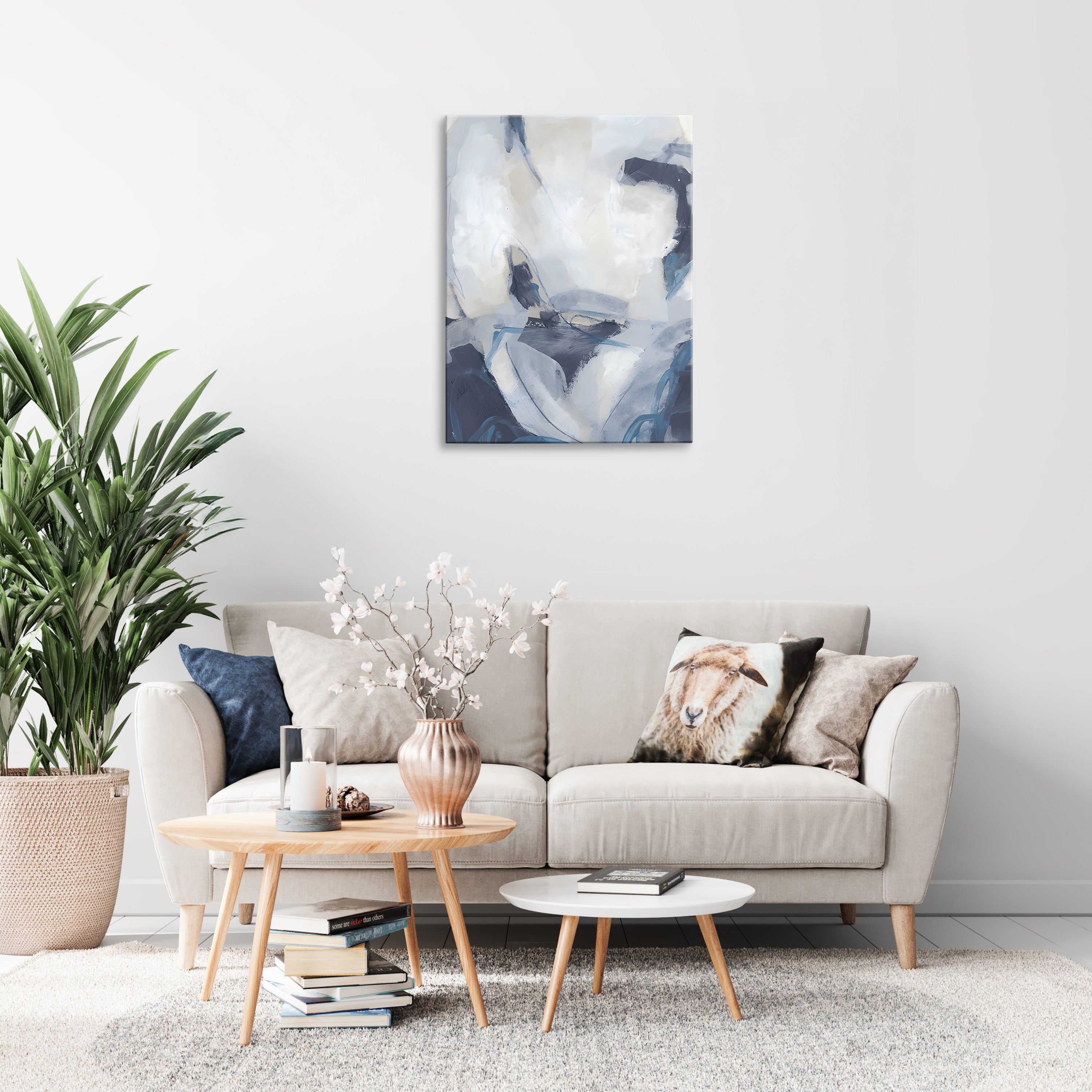 Blue Process Abstract Wall Art
