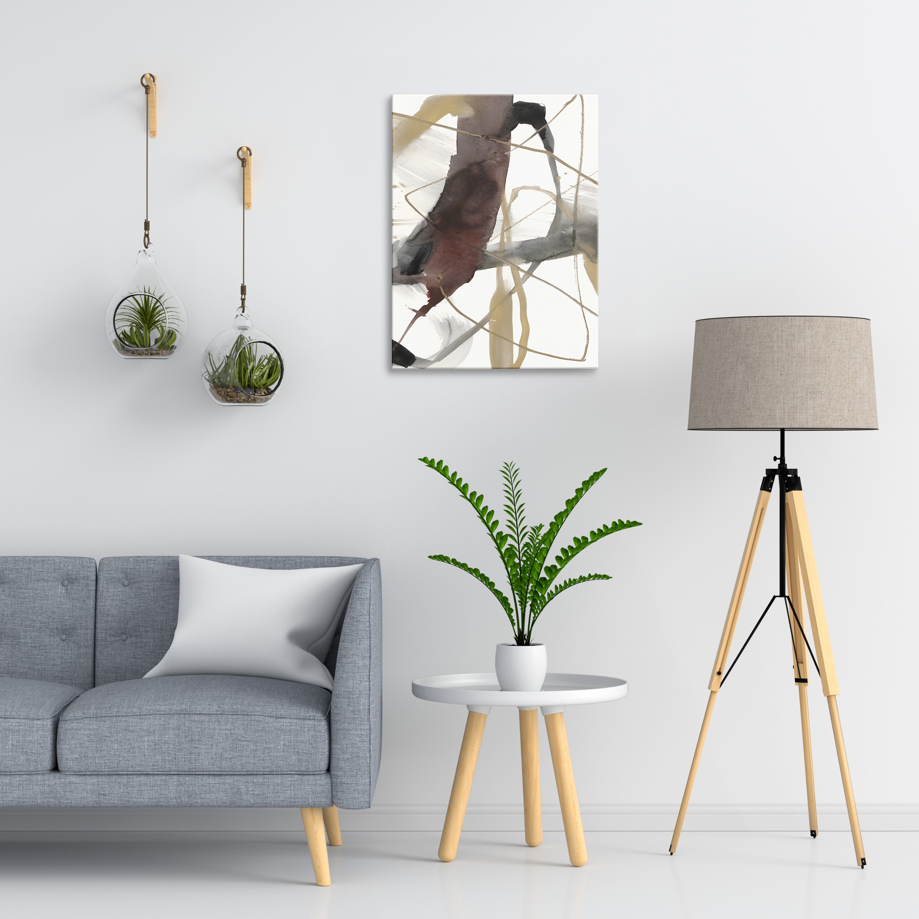 Burgundy Interjection Abstract Wall Art