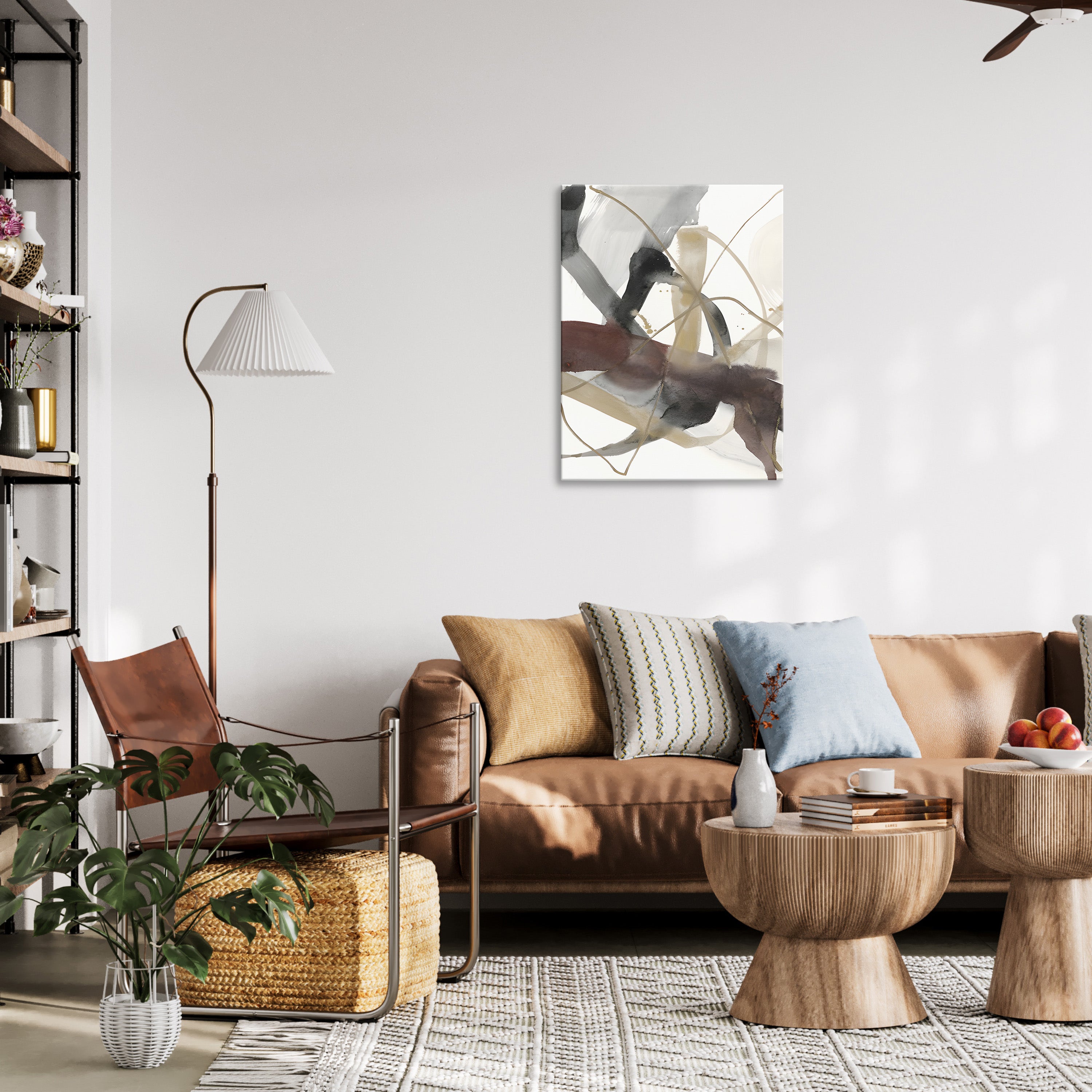 Burgundy Interjection Abstract Wall Art