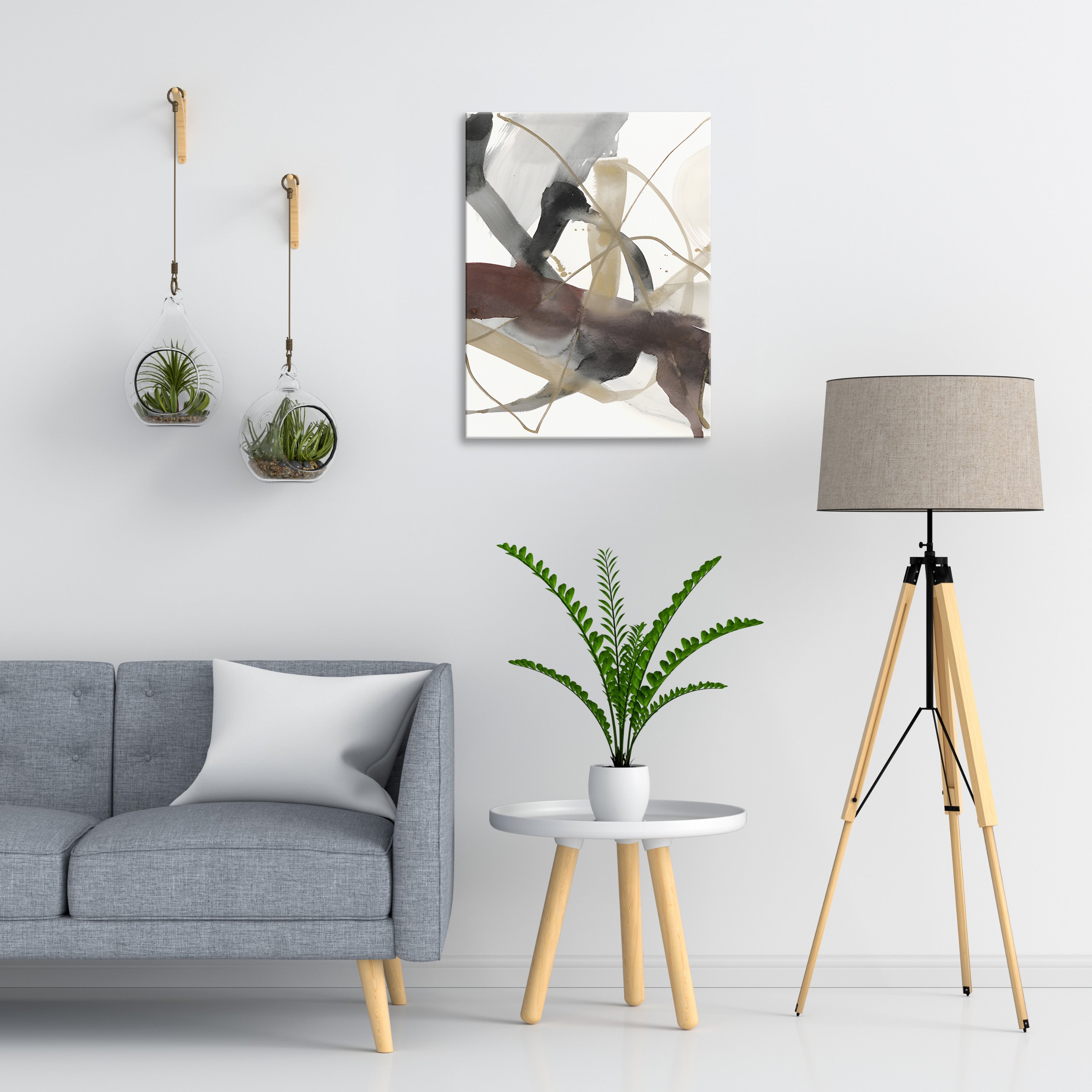 Burgundy Interjection Abstract Wall Art