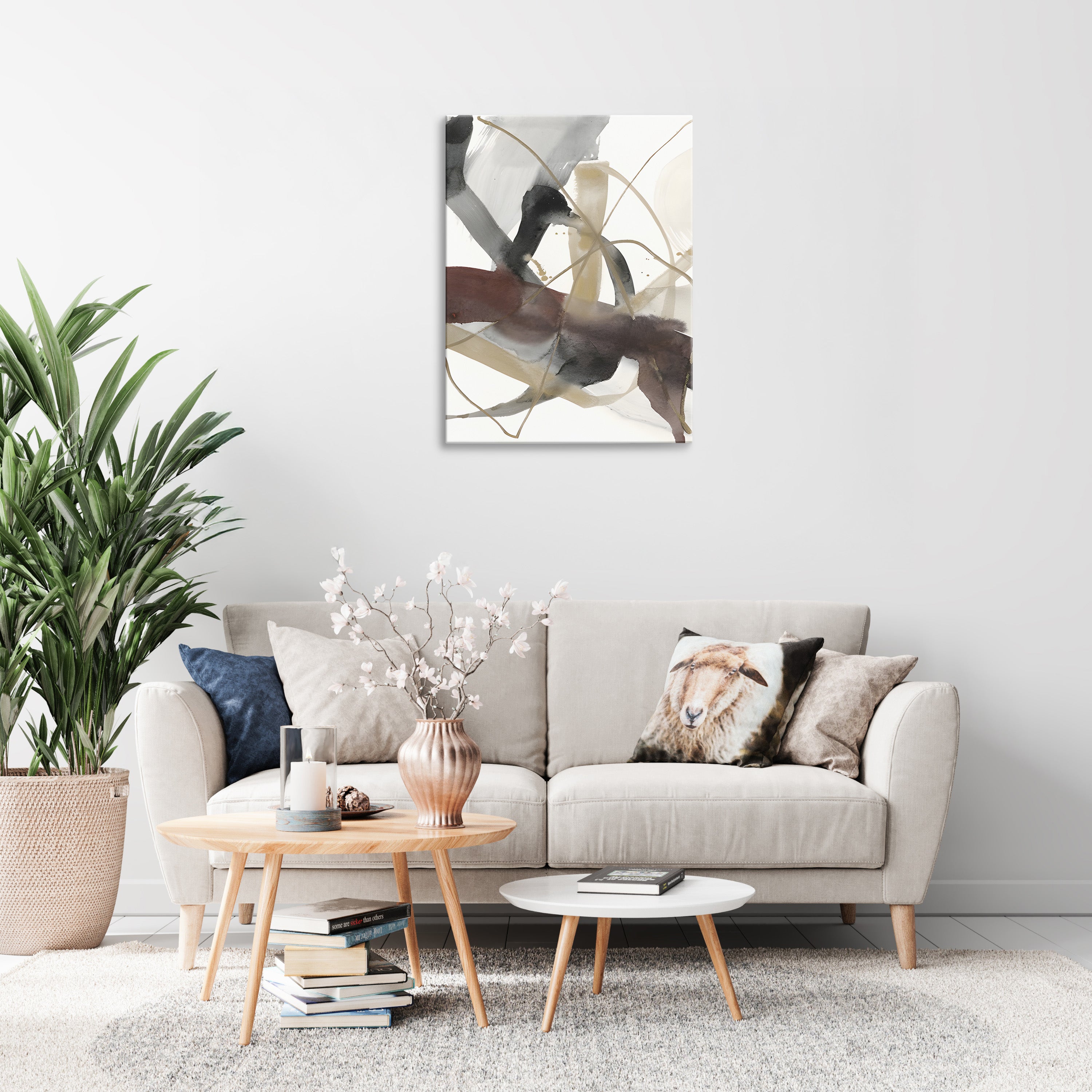 Burgundy Interjection Abstract Wall Art