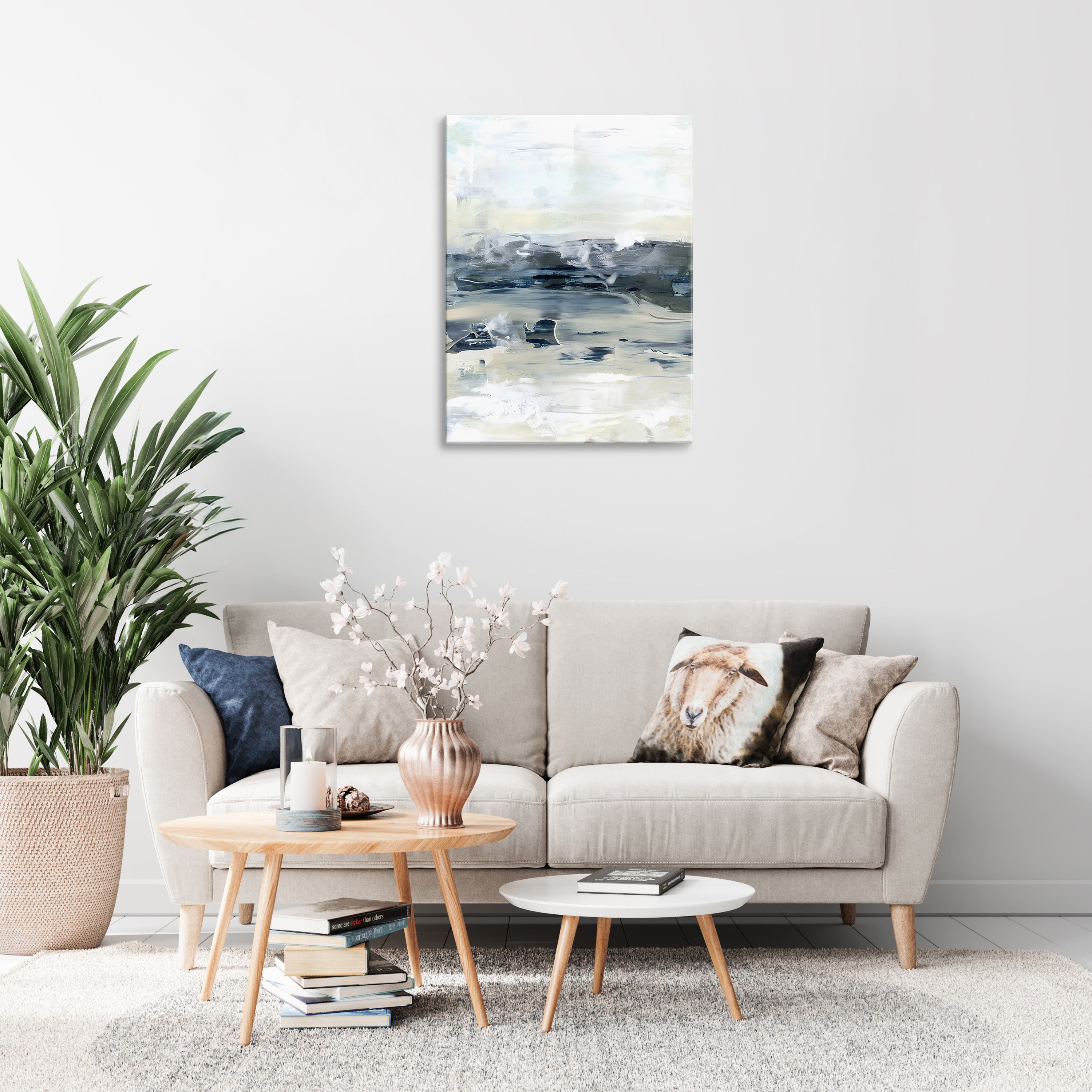 Coastal Blues Abstract Wall Art