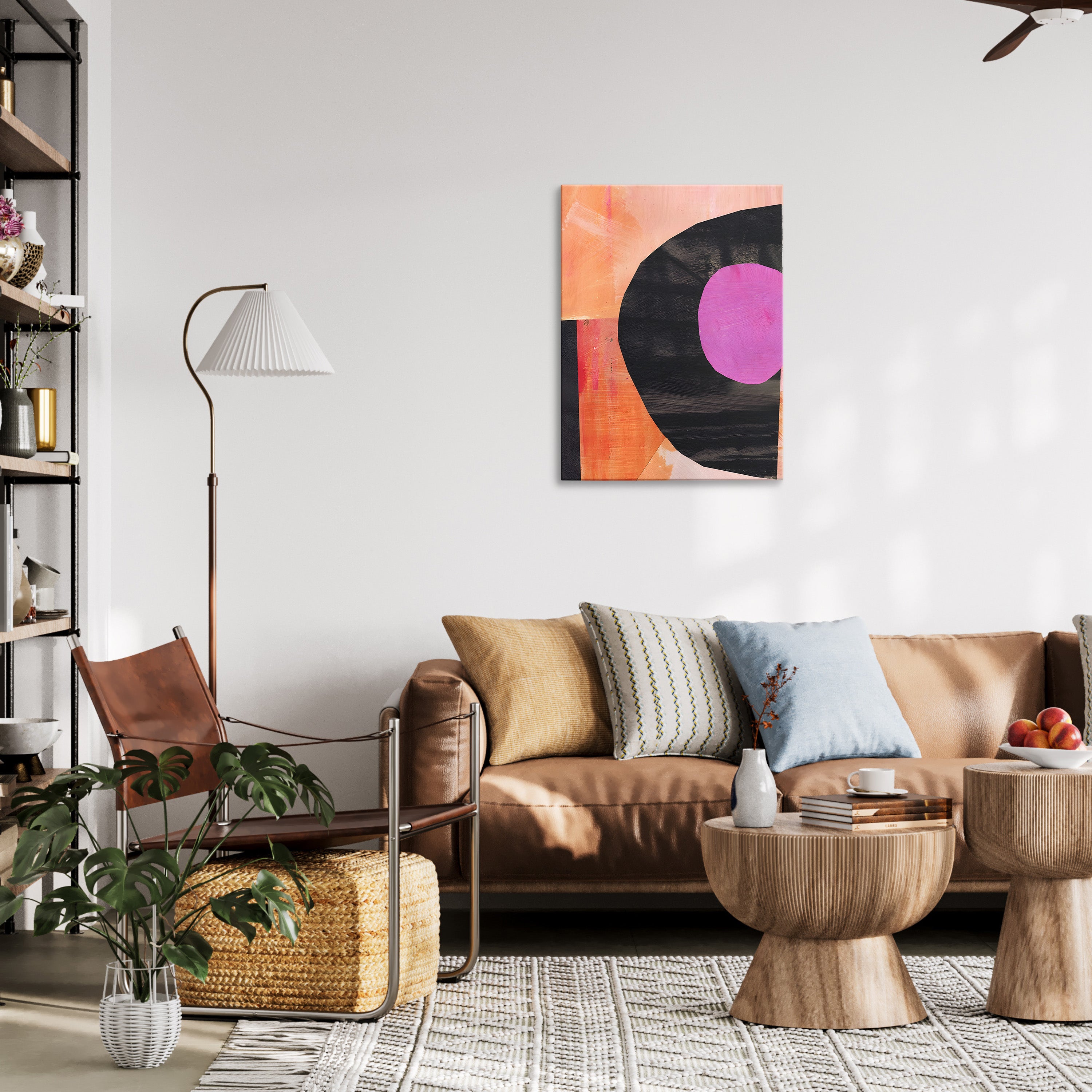Collaged Bridge Abstract Wall Art
