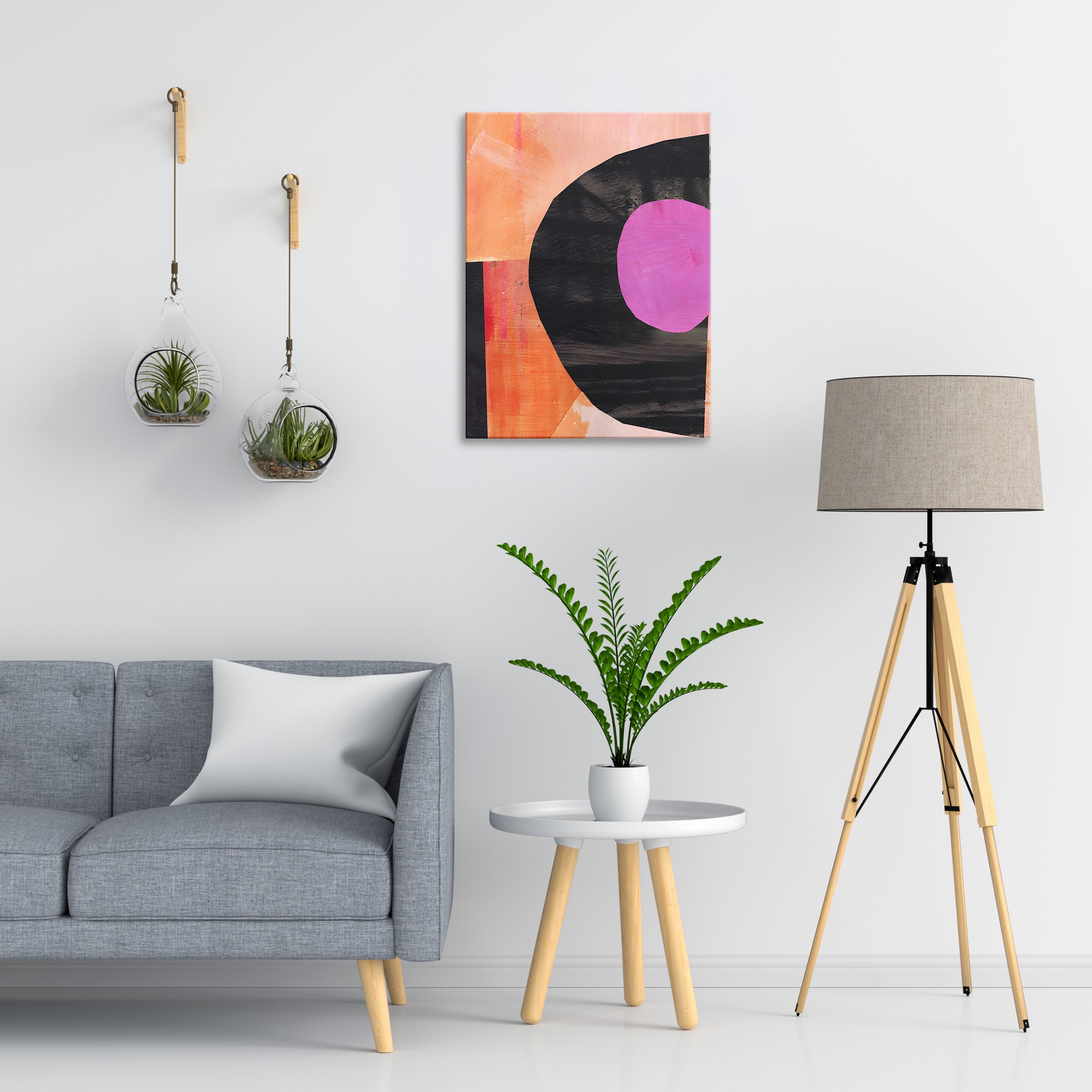 Collaged Bridge Abstract Wall Art