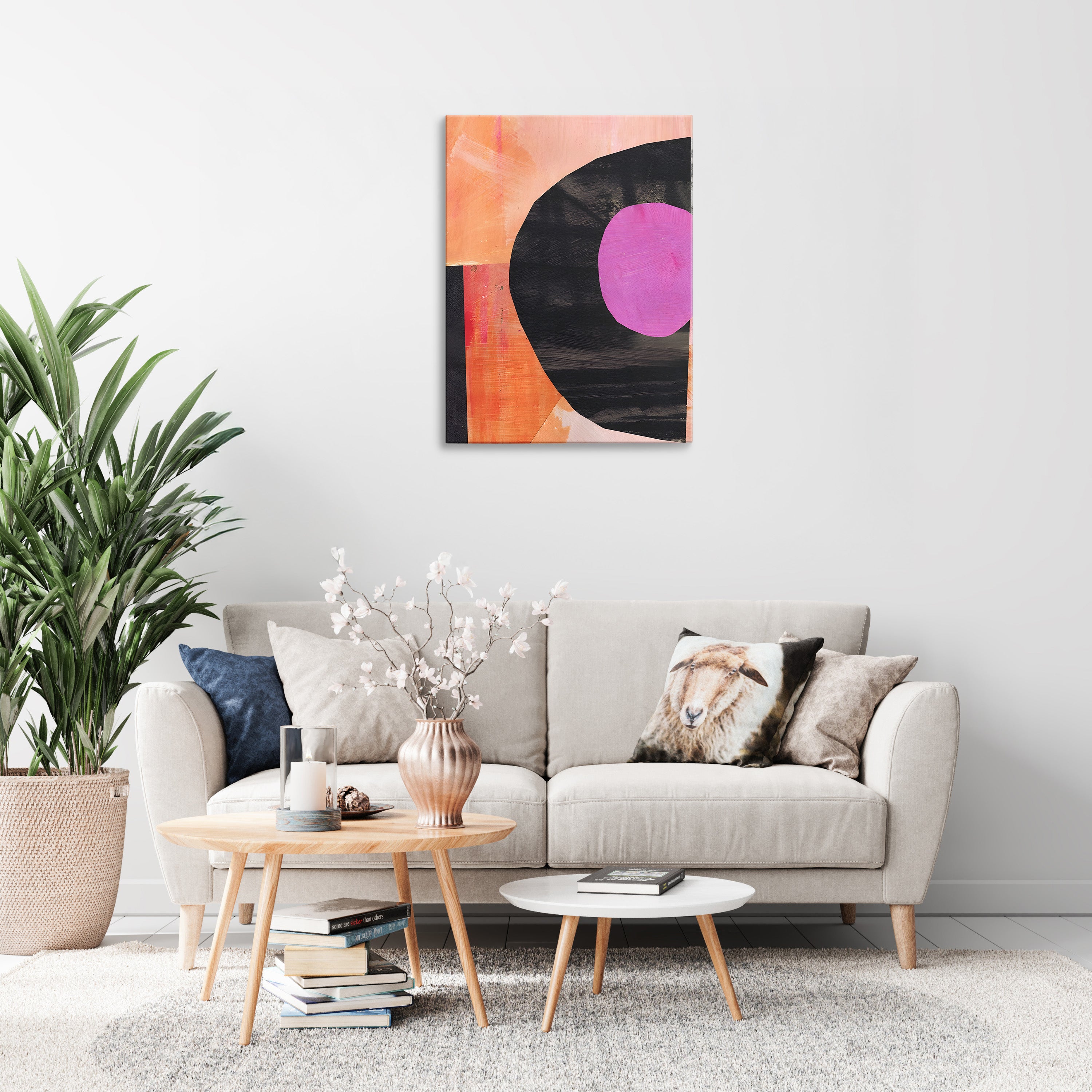 Collaged Bridge Abstract Wall Art