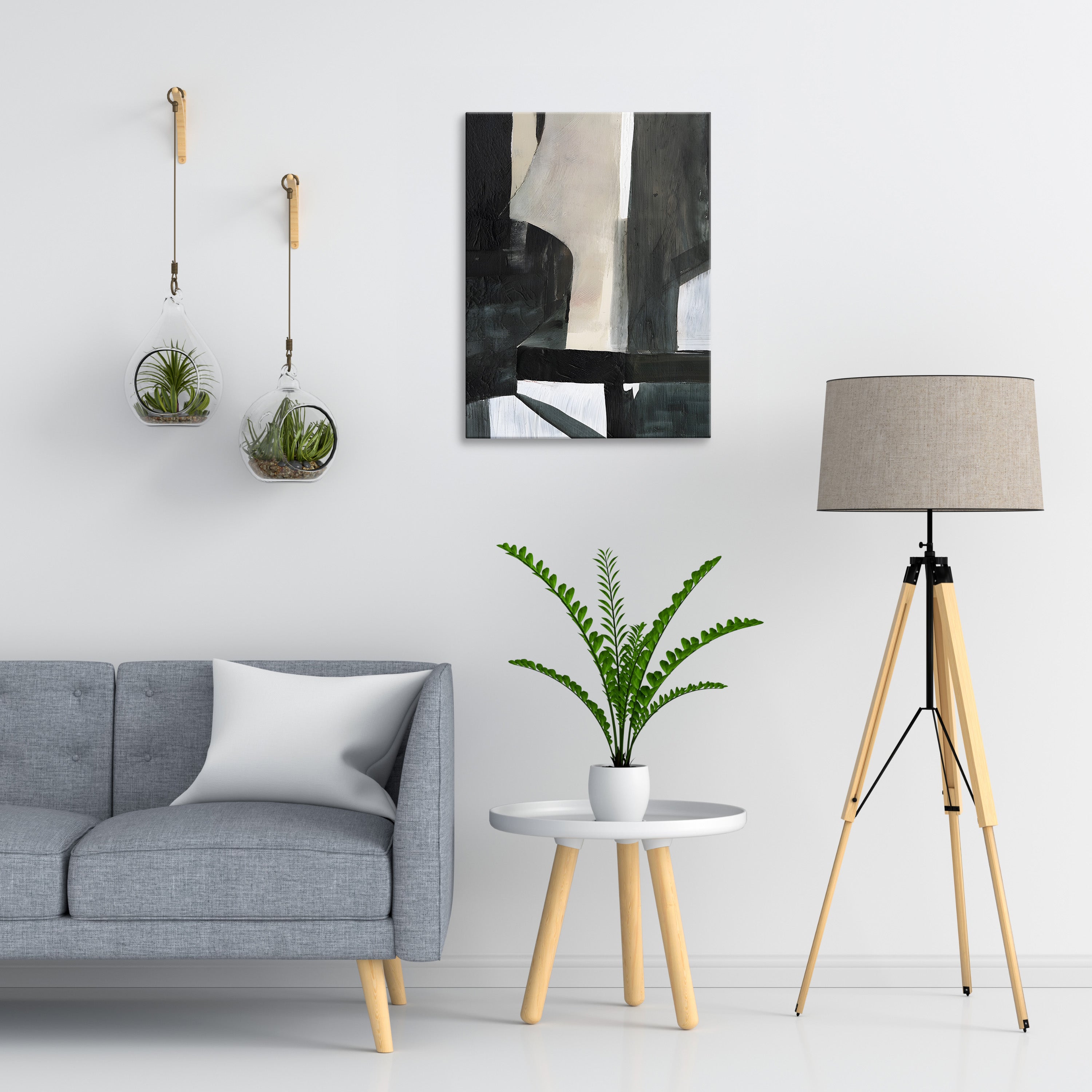 Deconstructed Ebony Abstract Wall Art